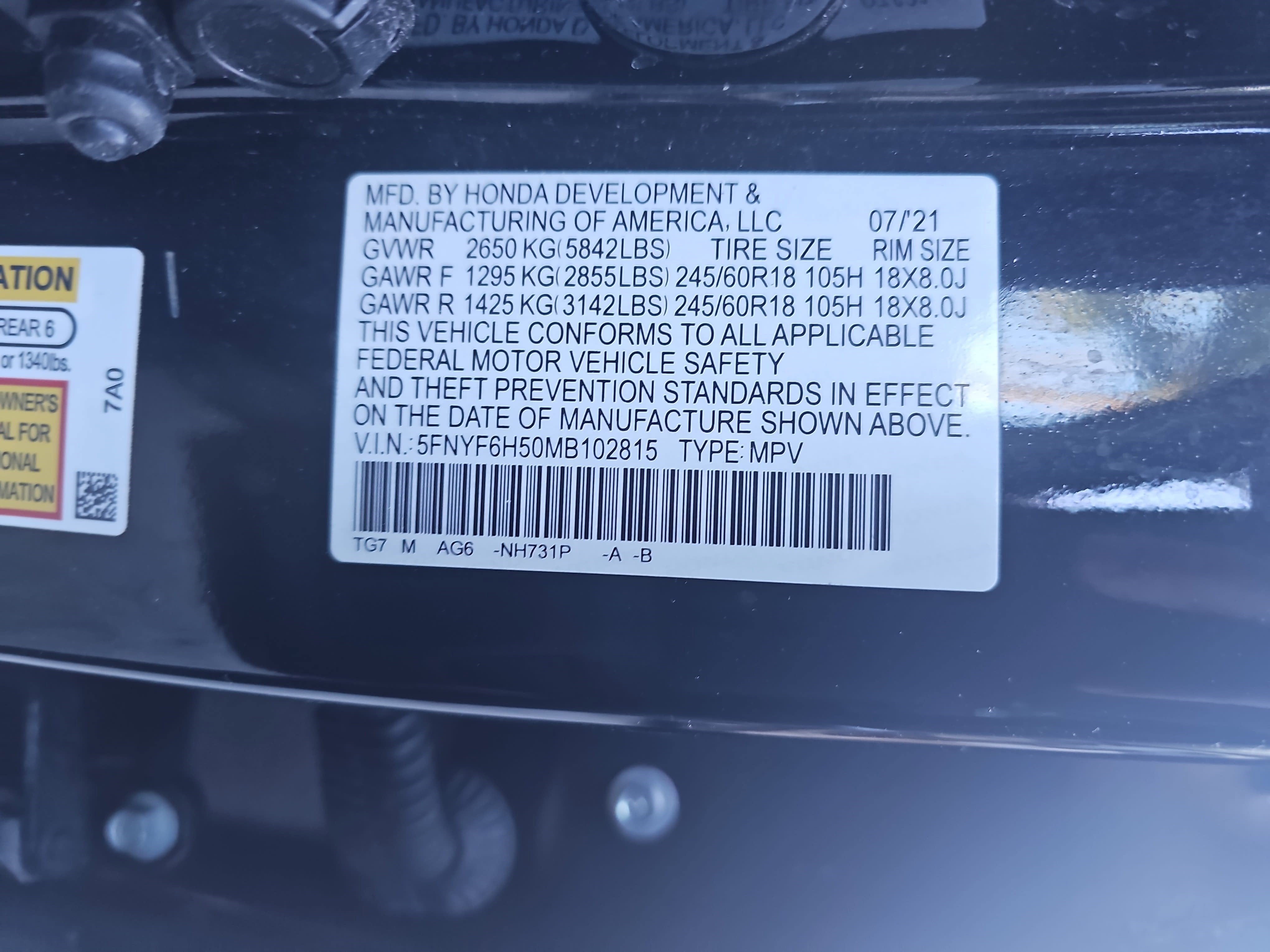 2021 Honda Pilot EX-L