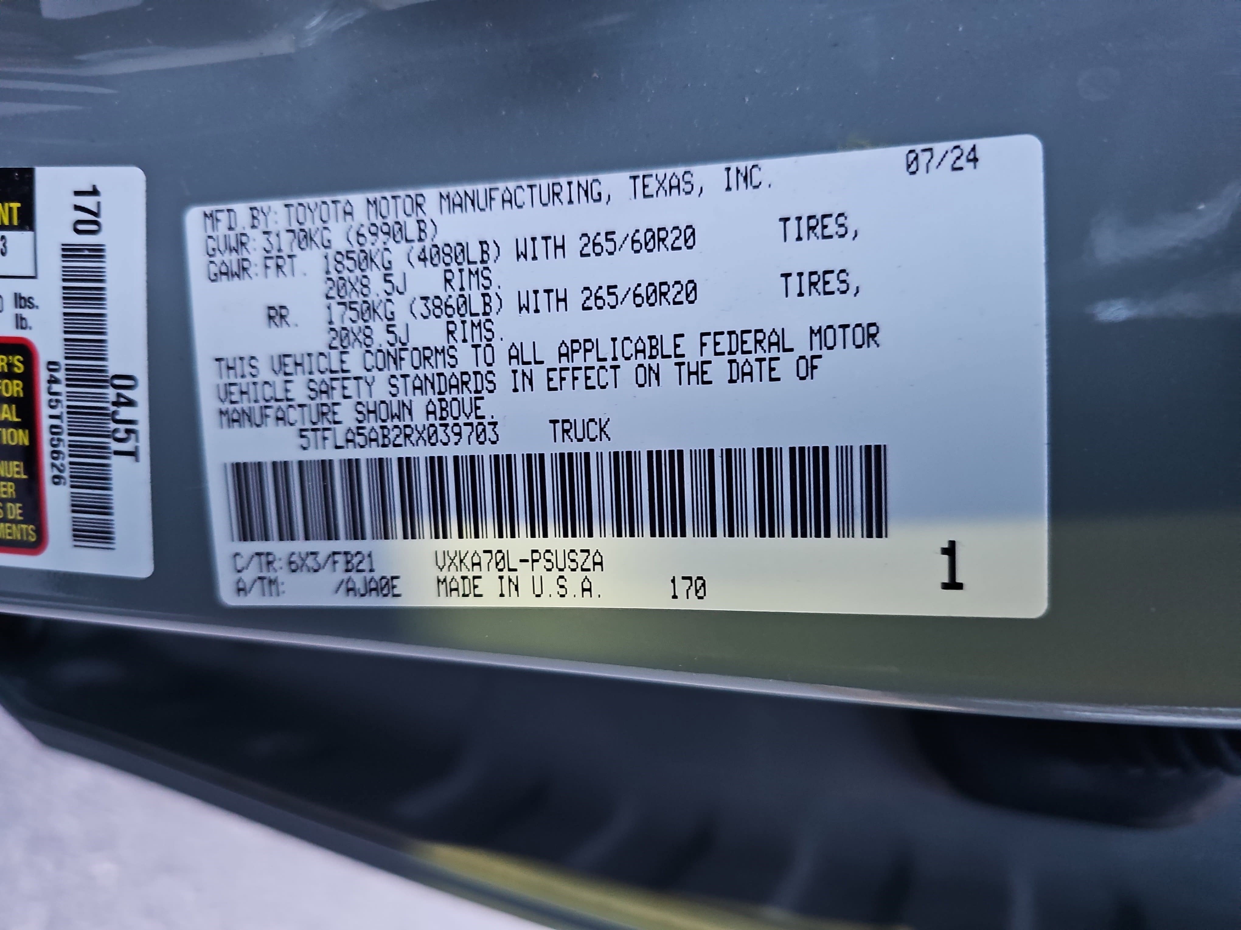 2024 Toyota Tundra 2WD SR5