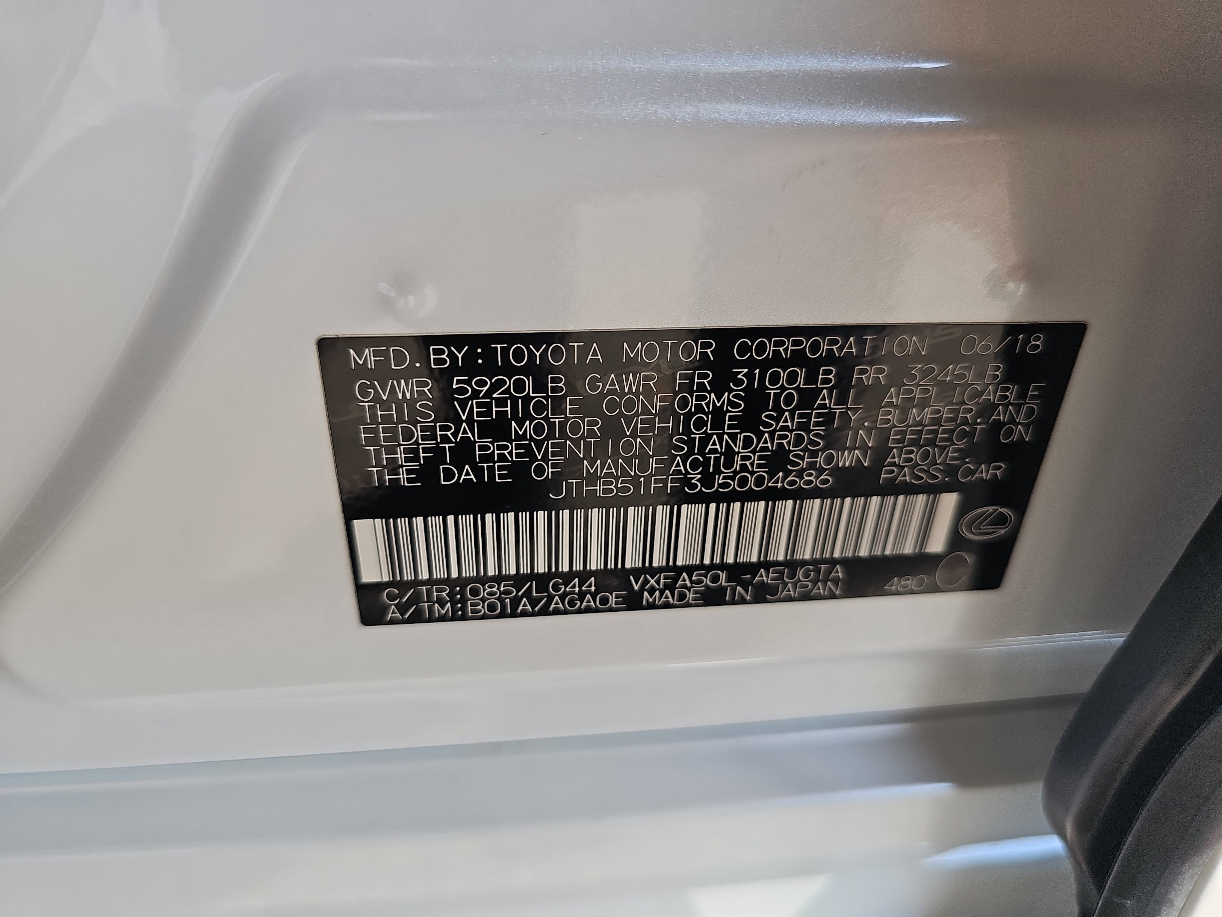 2018 Lexus LS LS 500