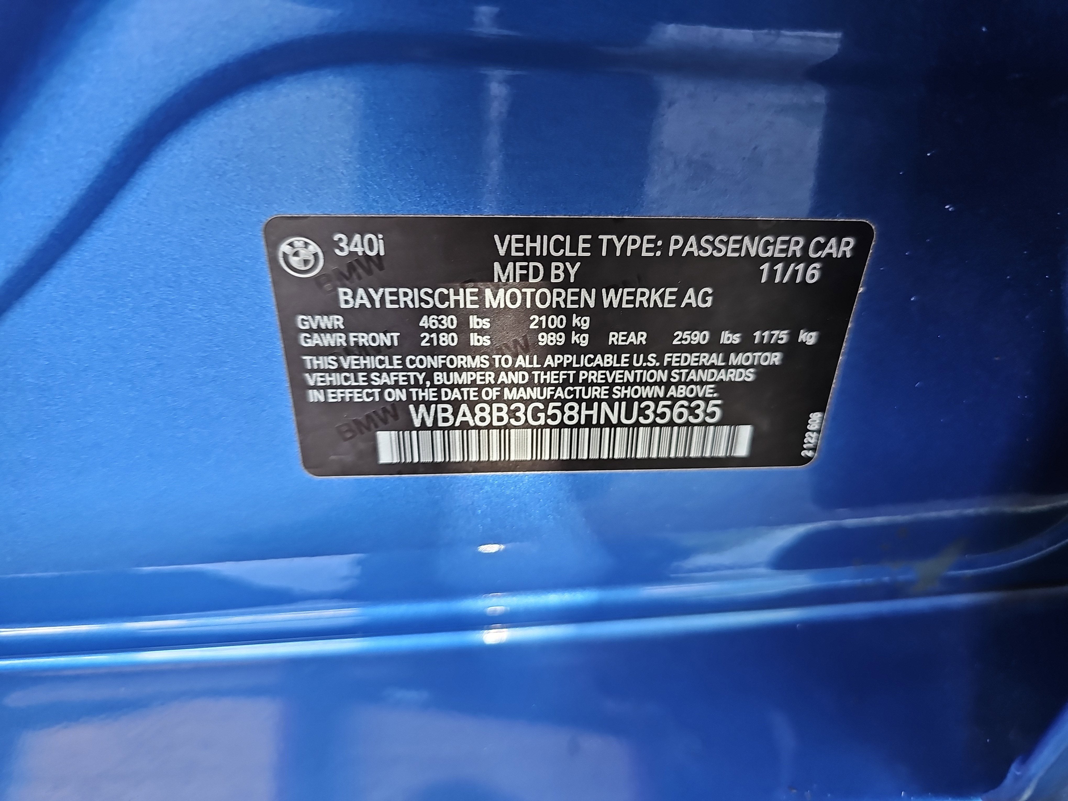 2017 BMW 3 Series 340i