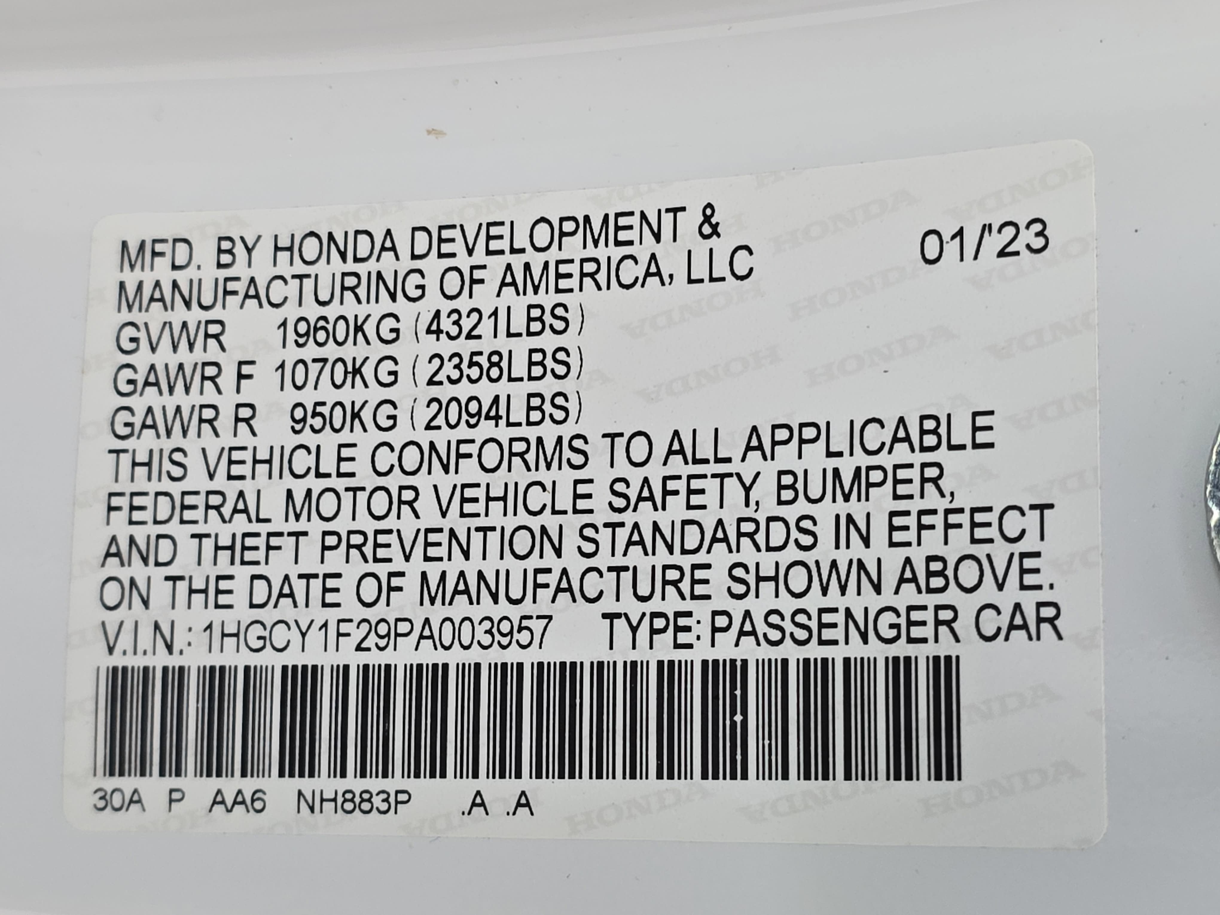 2023 Honda Accord LX