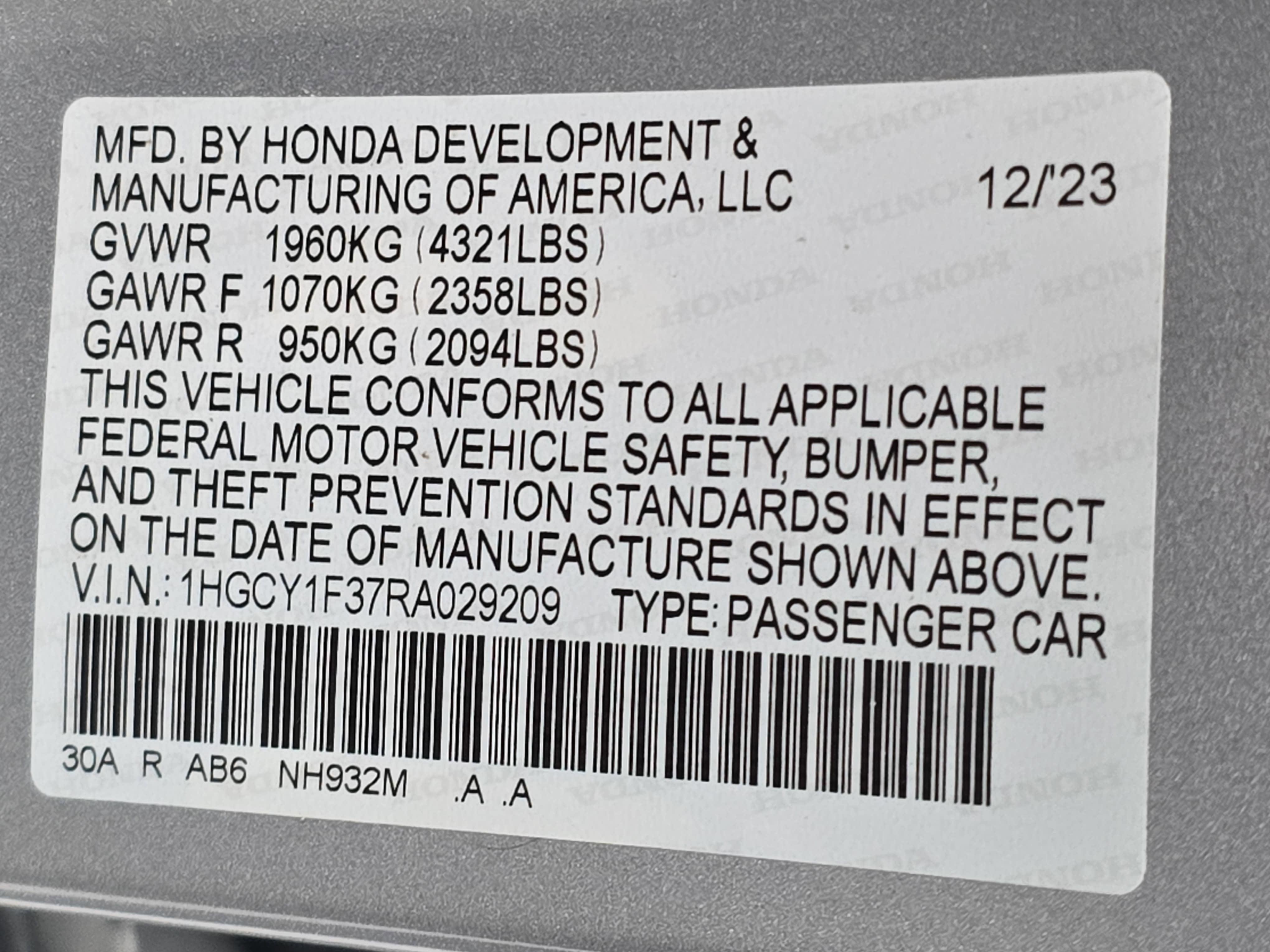 2024 Honda Accord EX