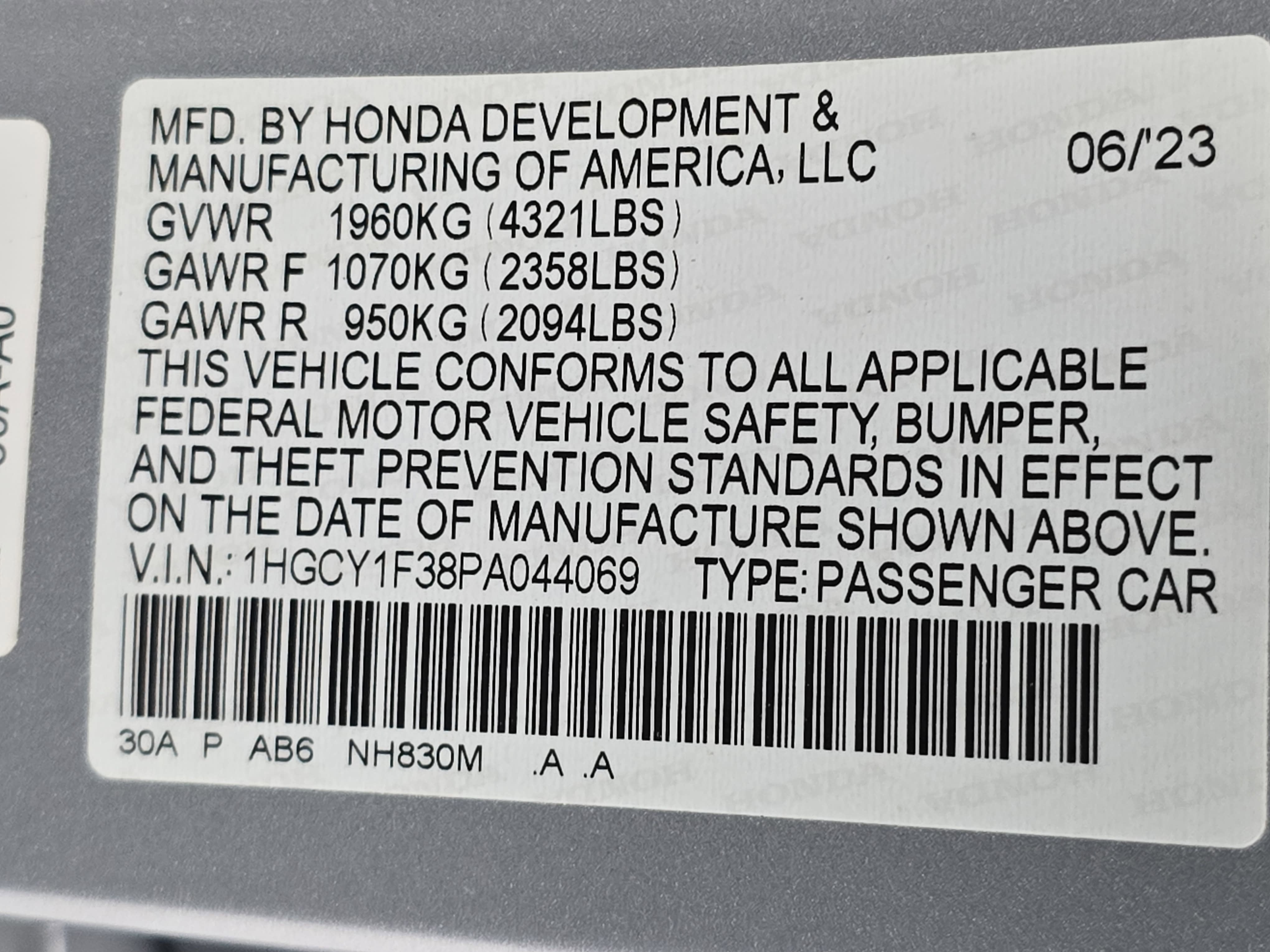 2023 Honda Accord EX