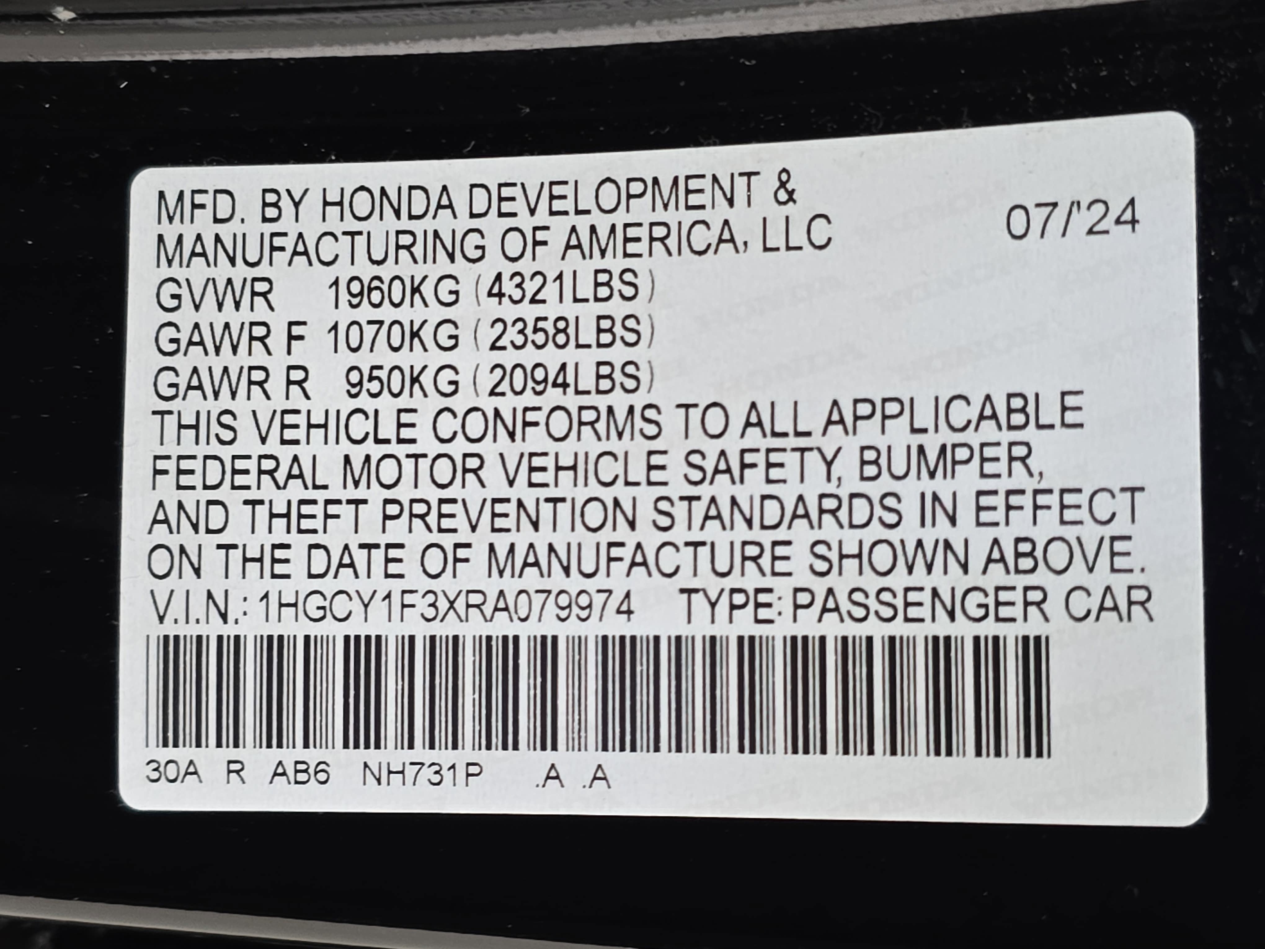 2024 Honda Accord EX