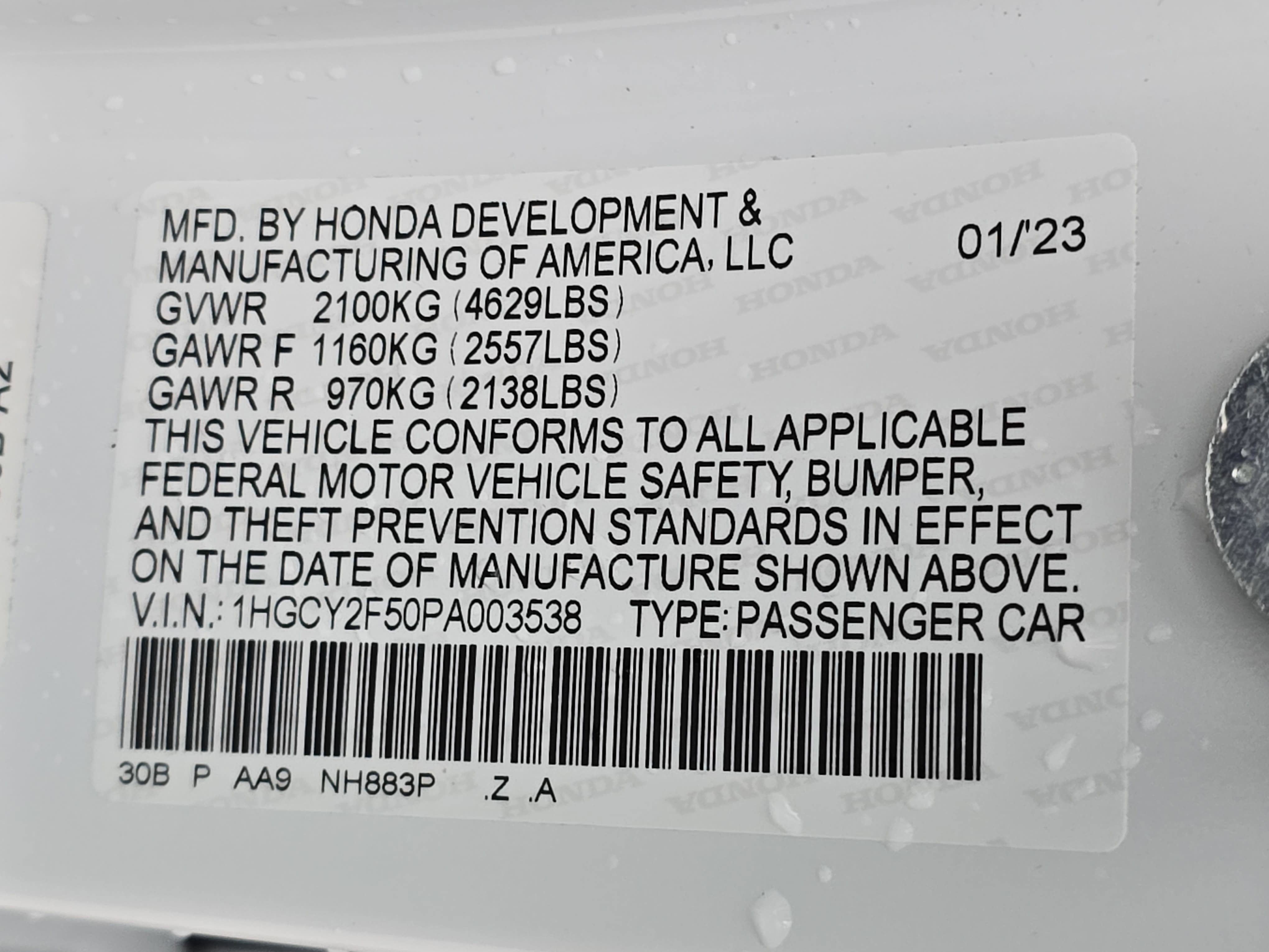 2023 Honda Accord Sport