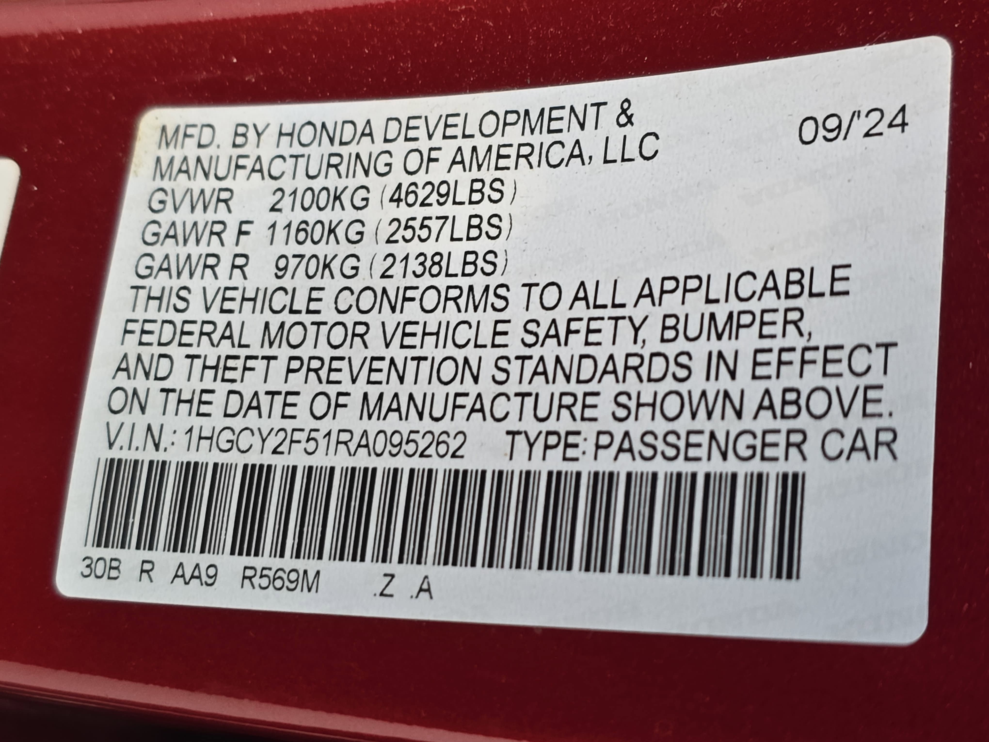 2024 Honda Accord Sport