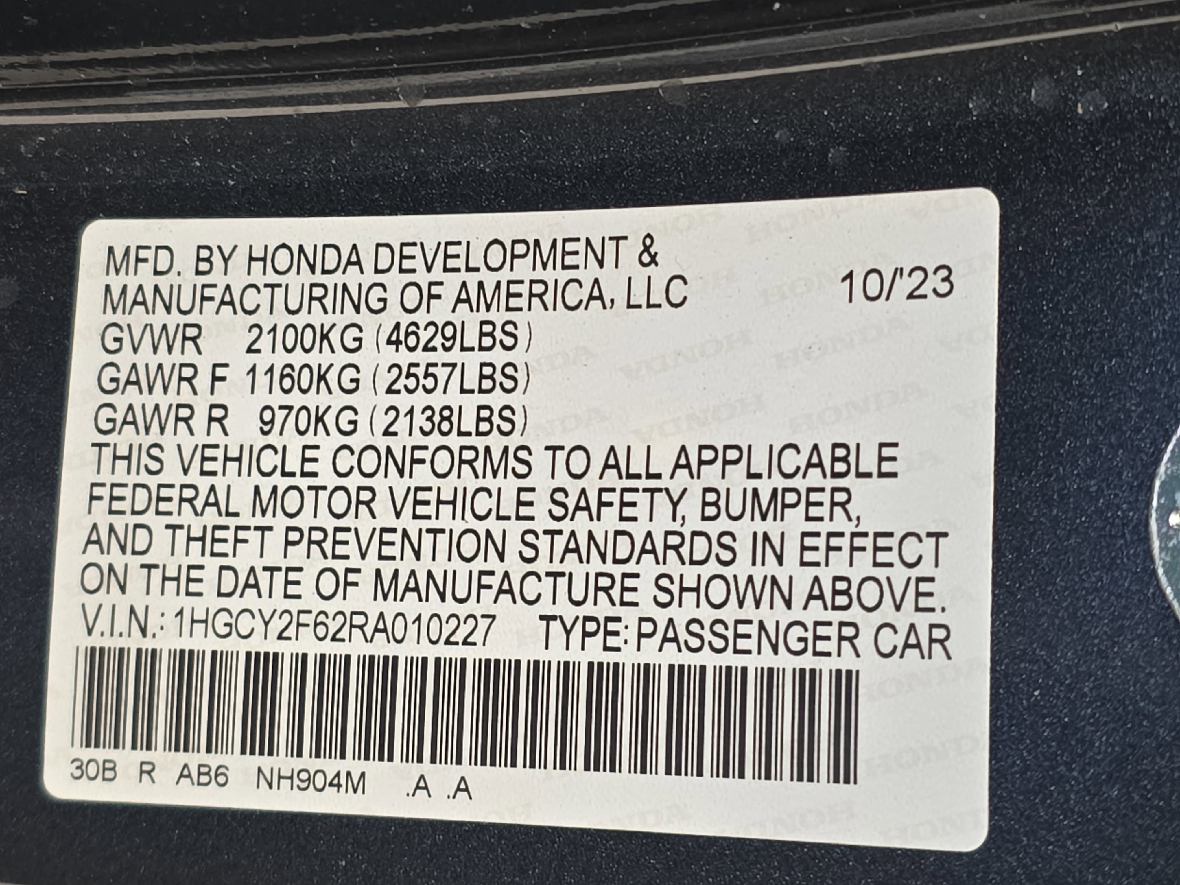 2024 Honda Accord EX-L