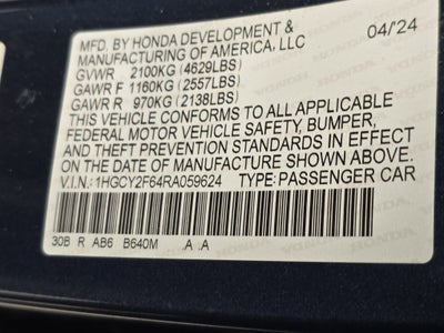 2024 Honda Accord EX-L