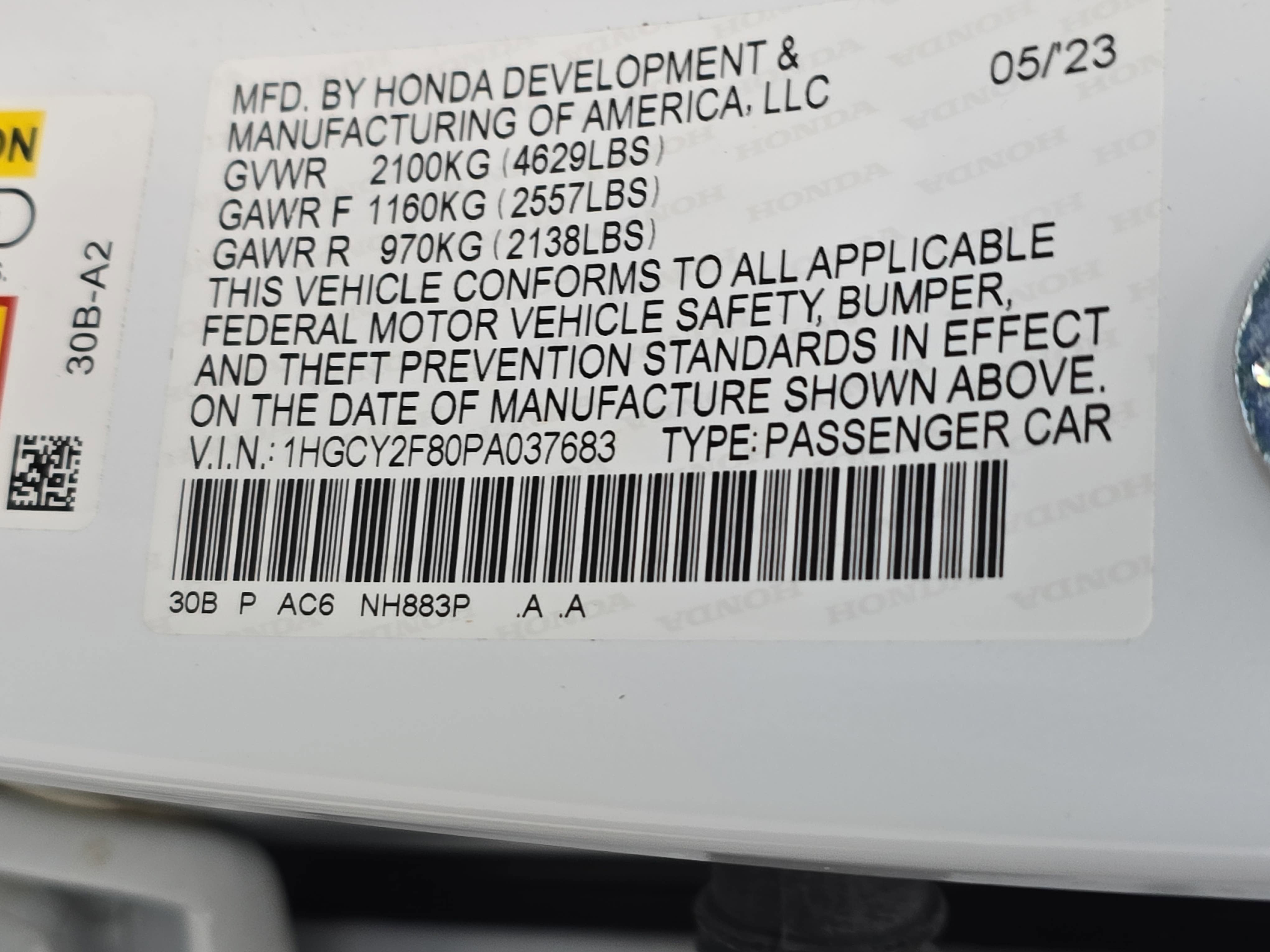 2023 Honda Accord Touring