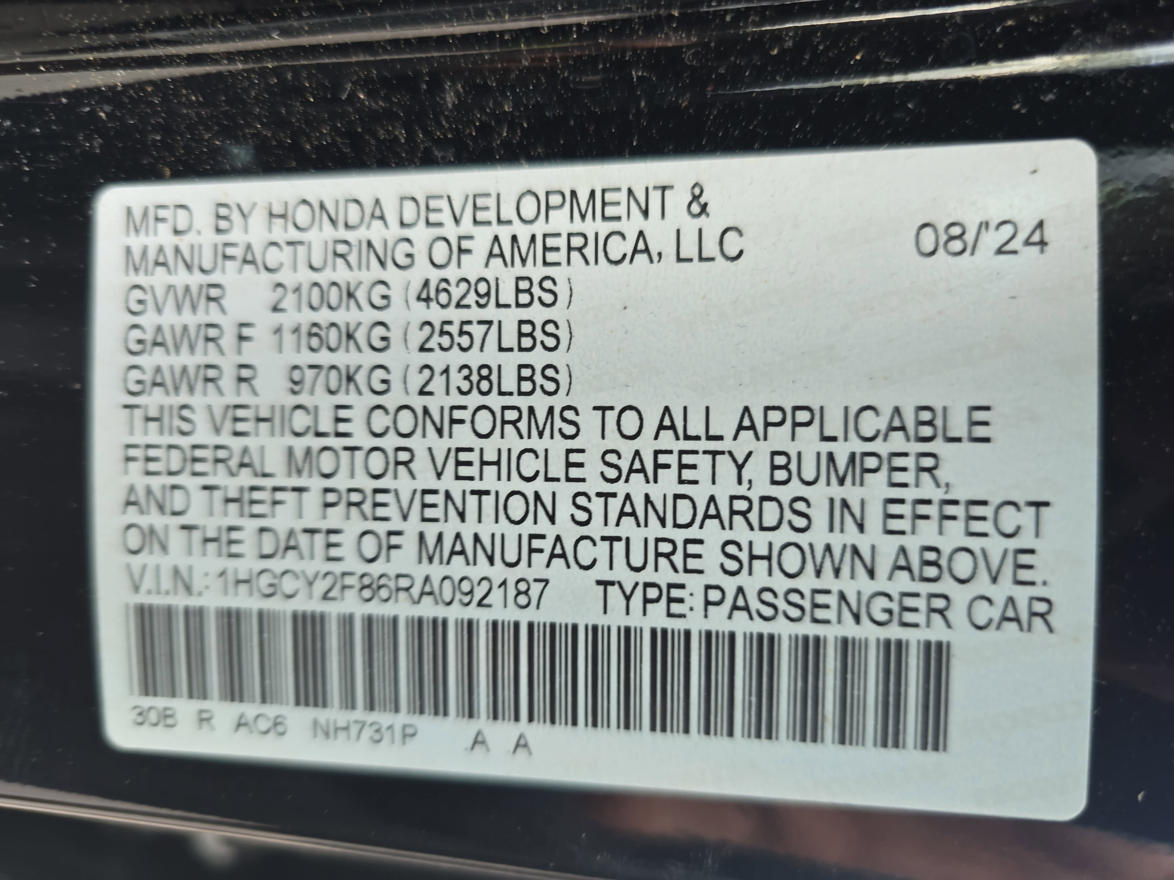 2024 Honda Accord Touring