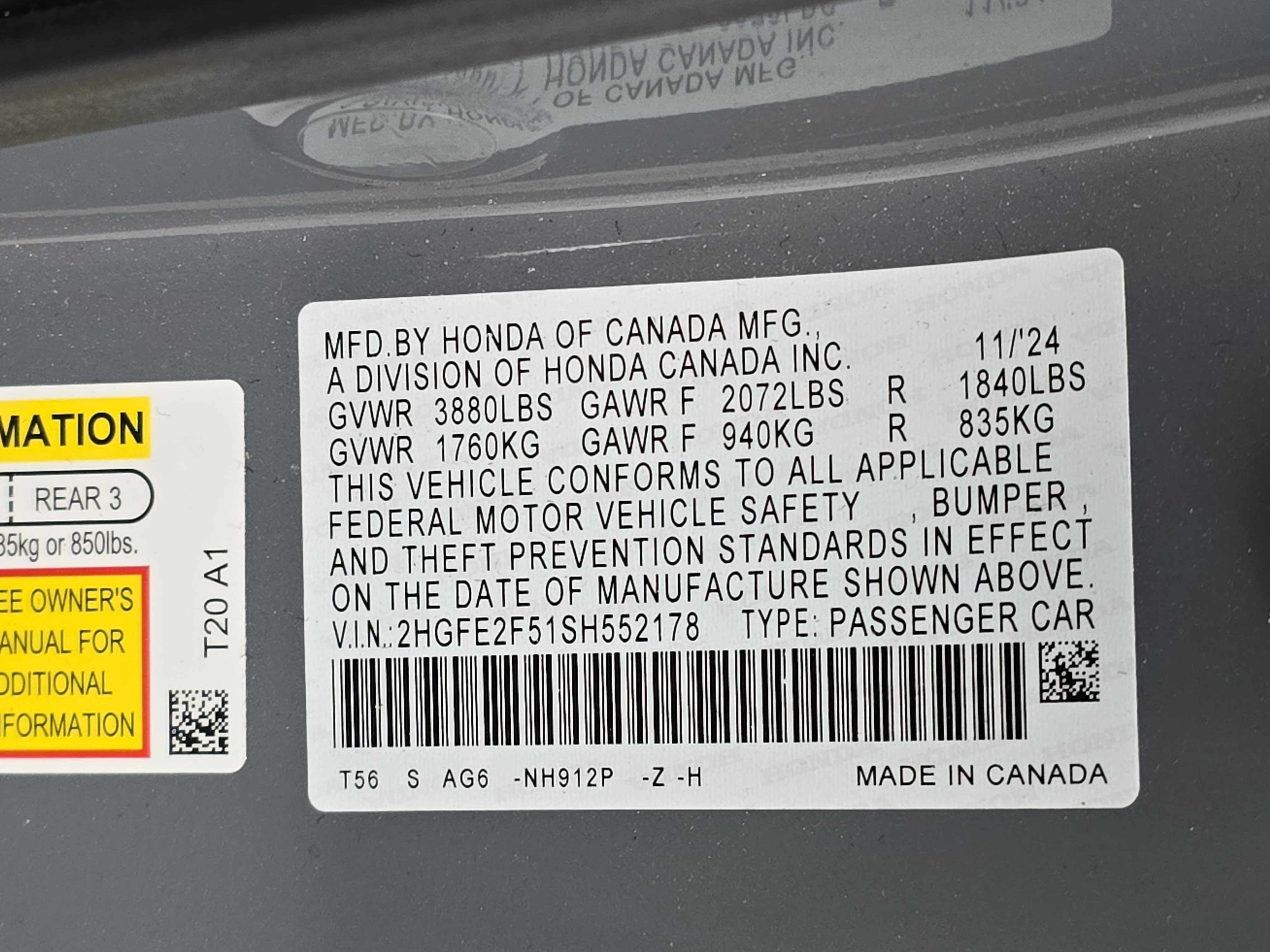 2025 Honda Civic Sport