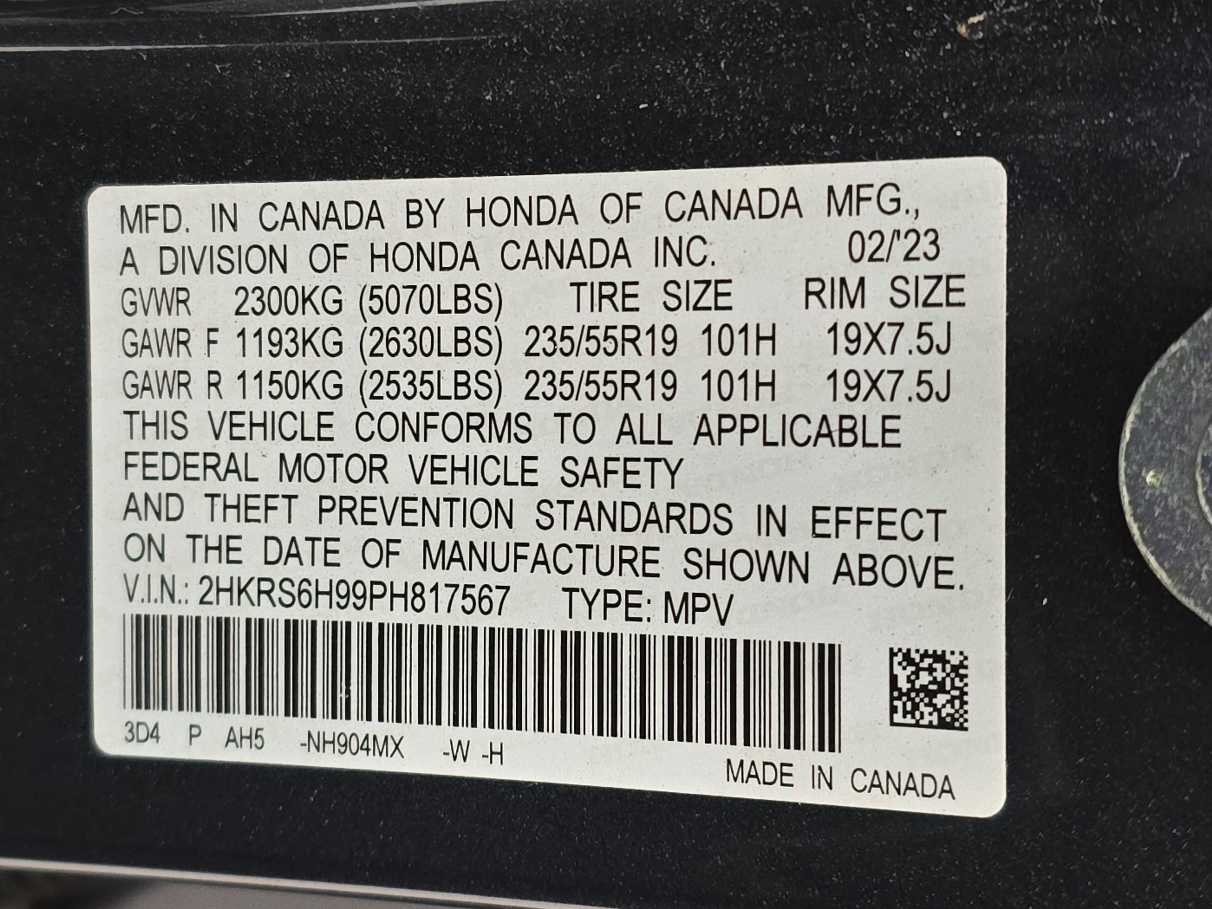 2023 Honda CR-V Hybrid Sport Touring