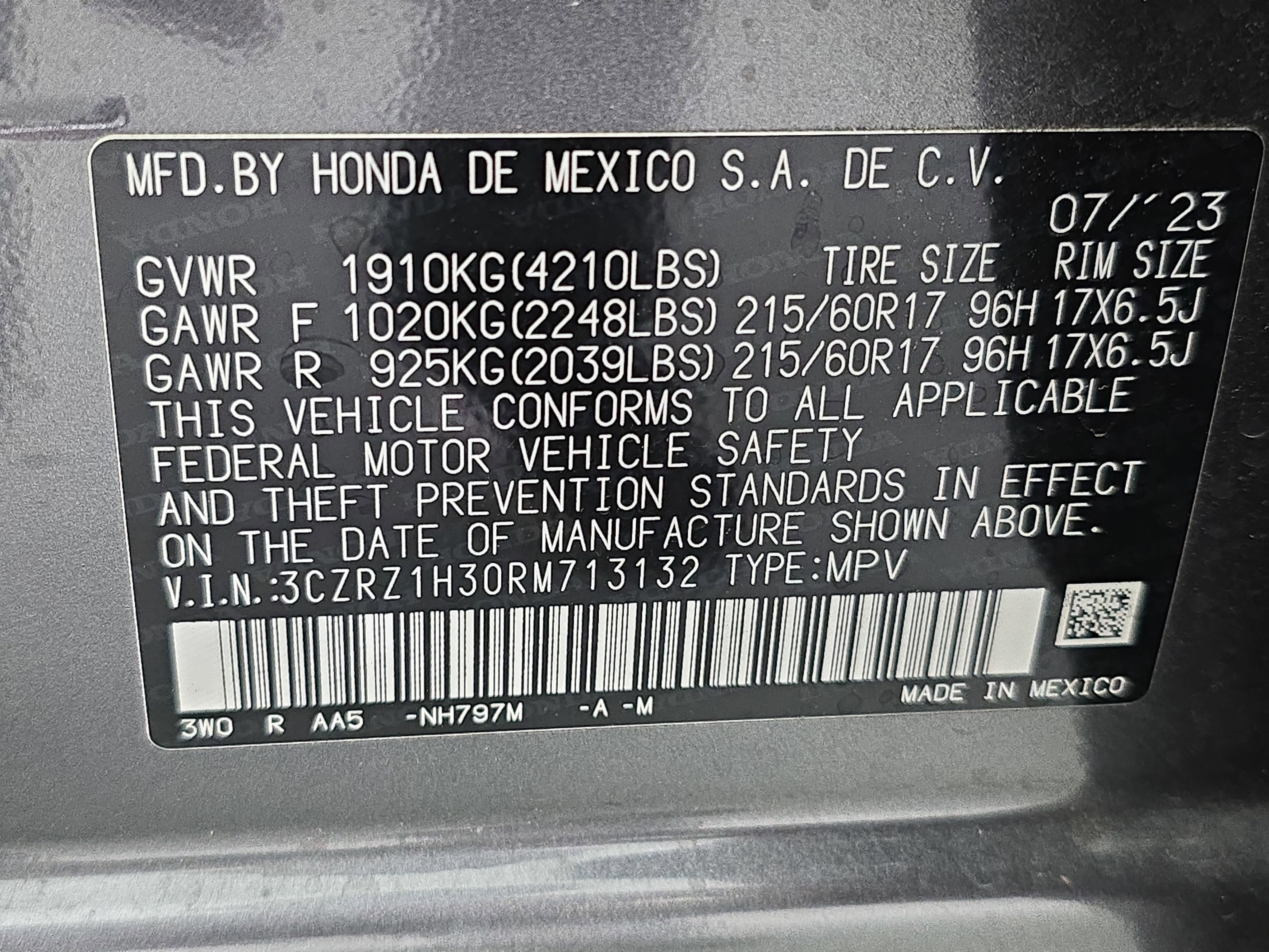 2024 Honda HR-V LX