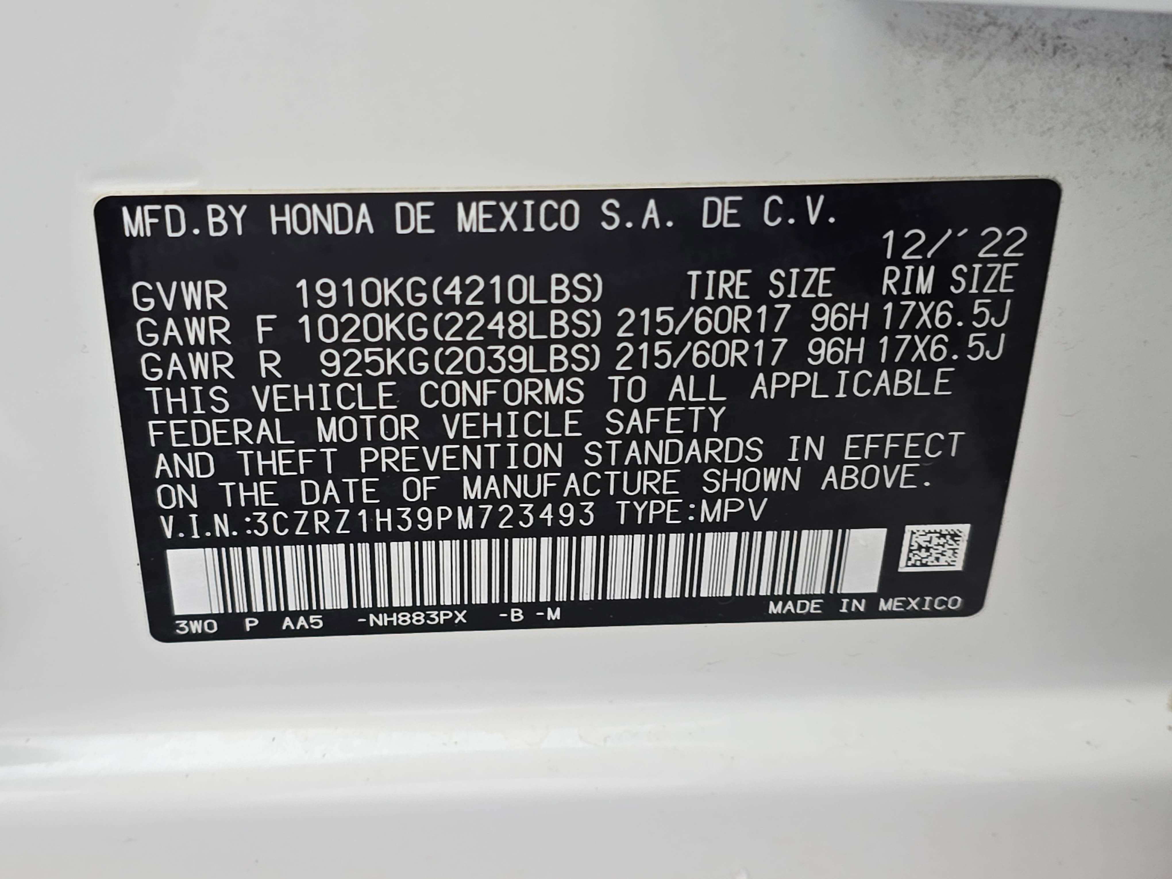 2023 Honda HR-V LX