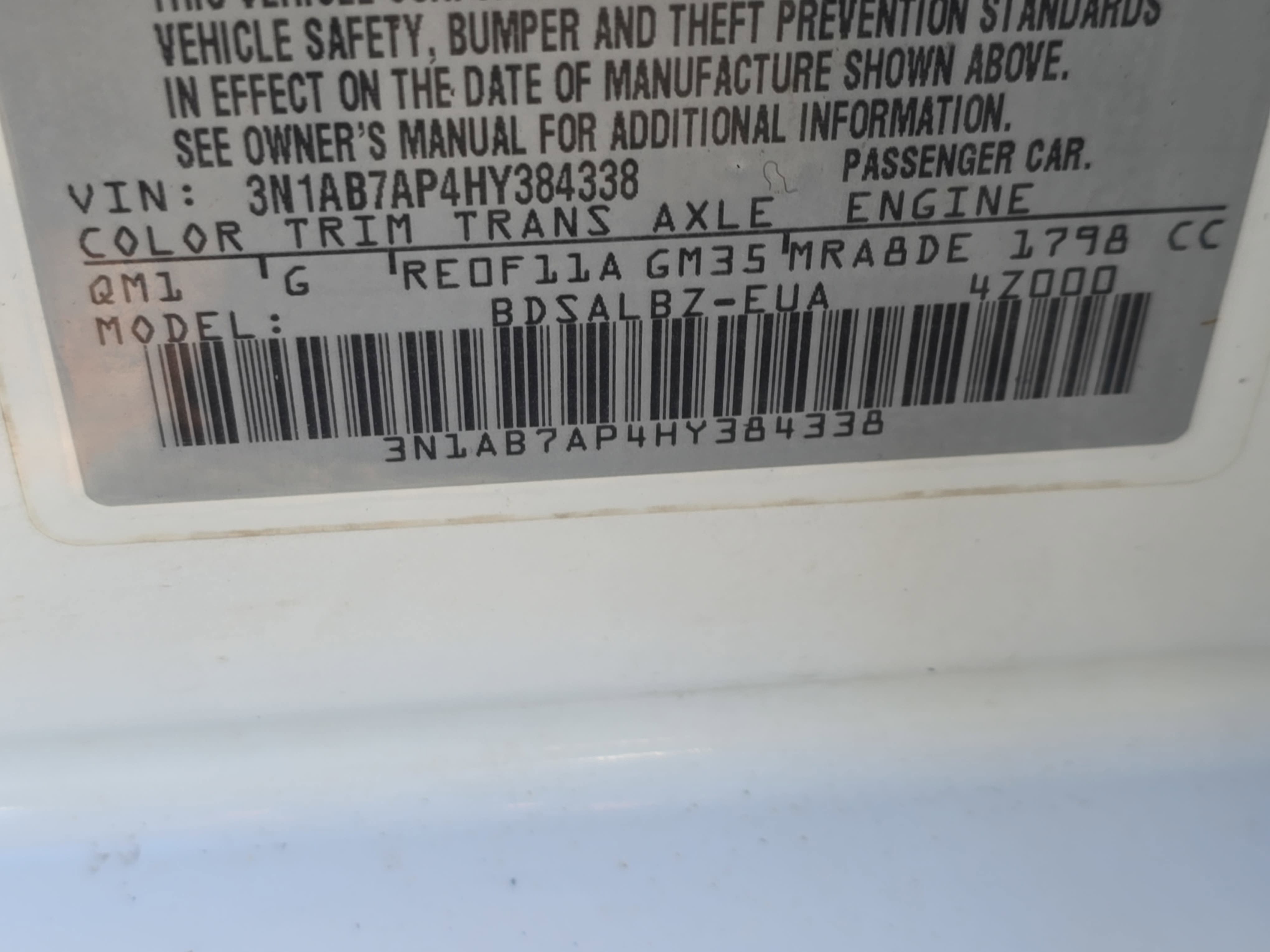 2017 Nissan Sentra S