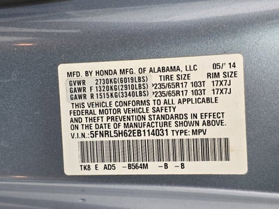 2014 Honda Odyssey EX-L