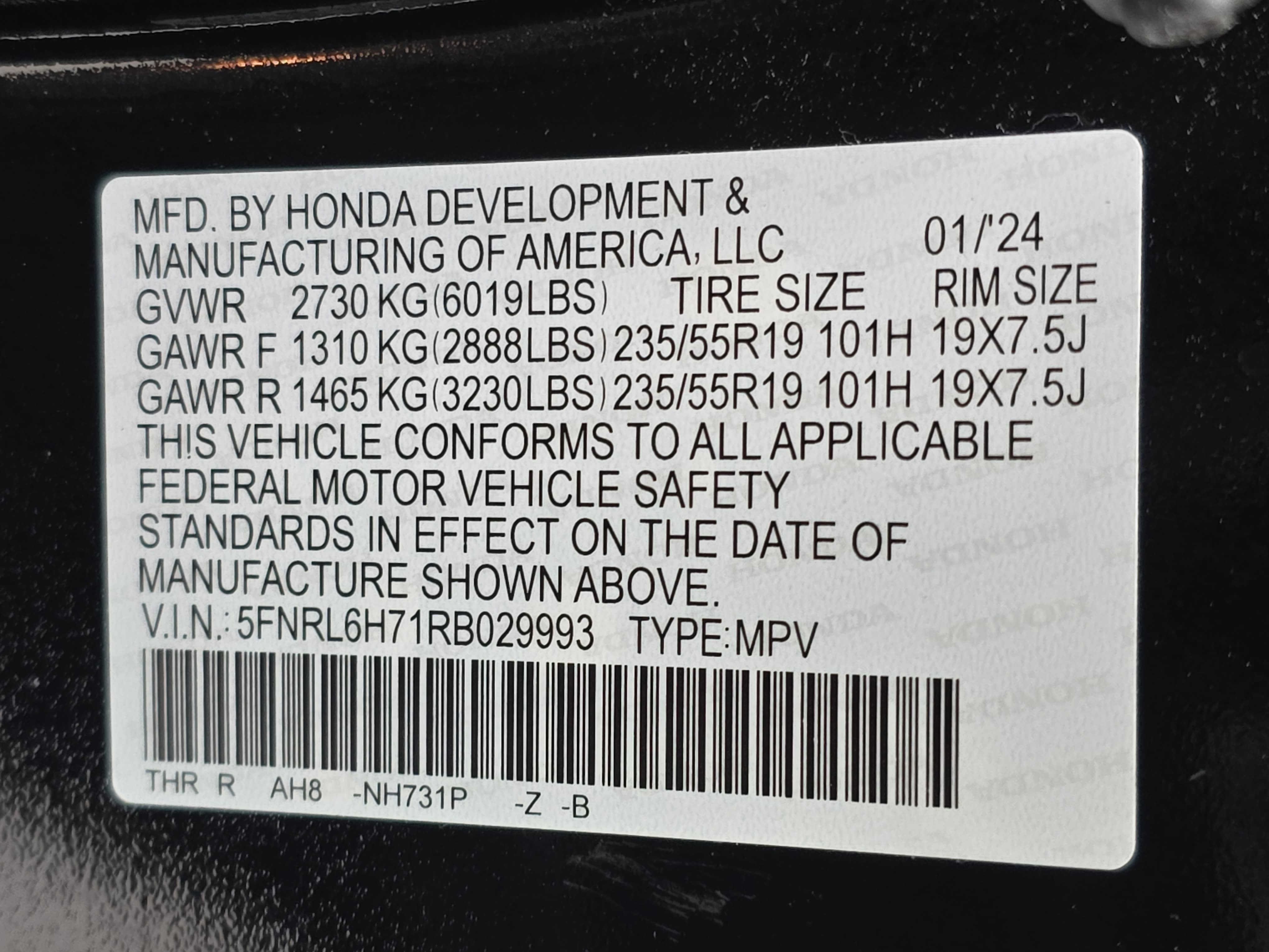 2024 Honda Odyssey Sport