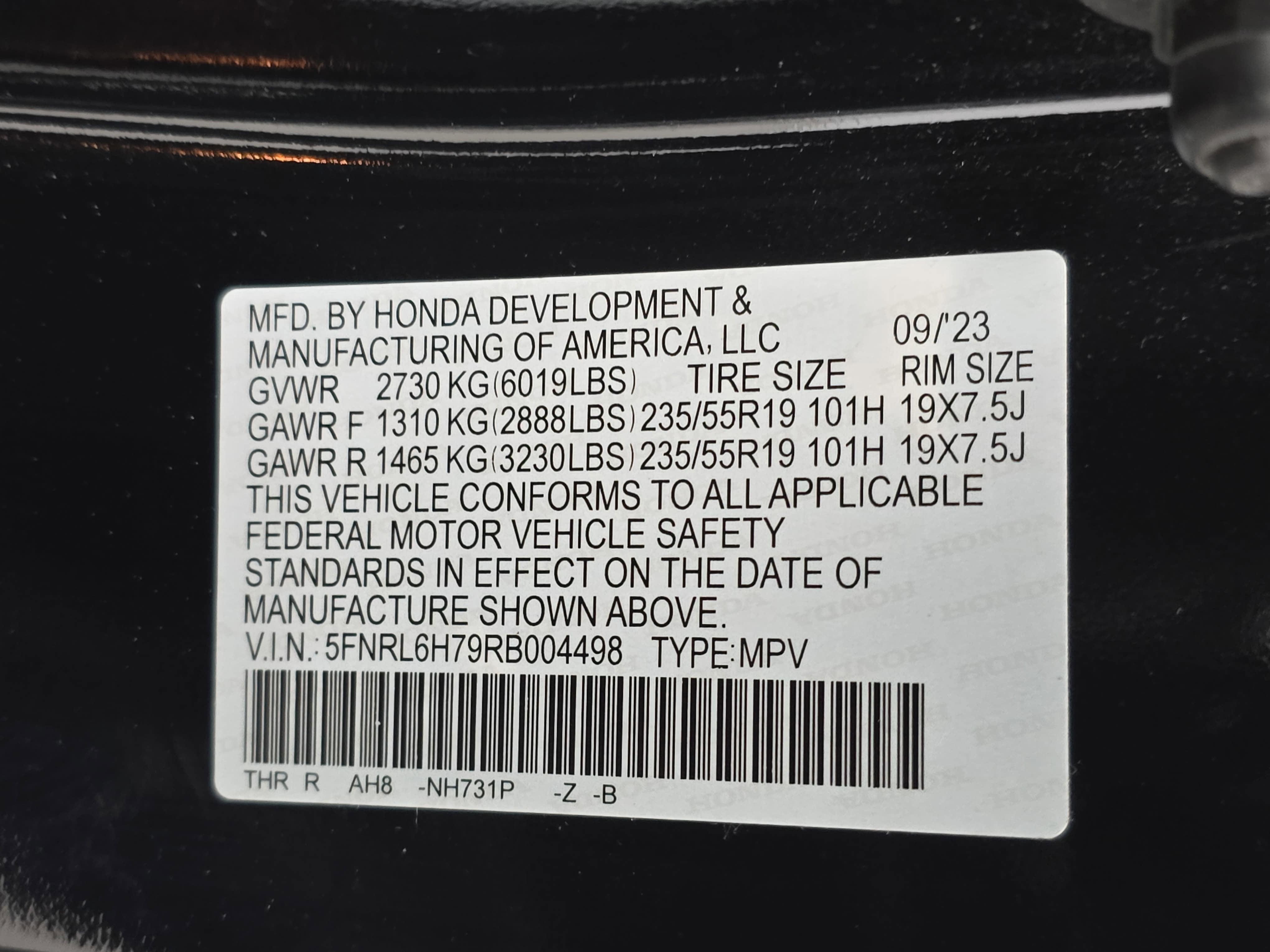 2024 Honda Odyssey Sport