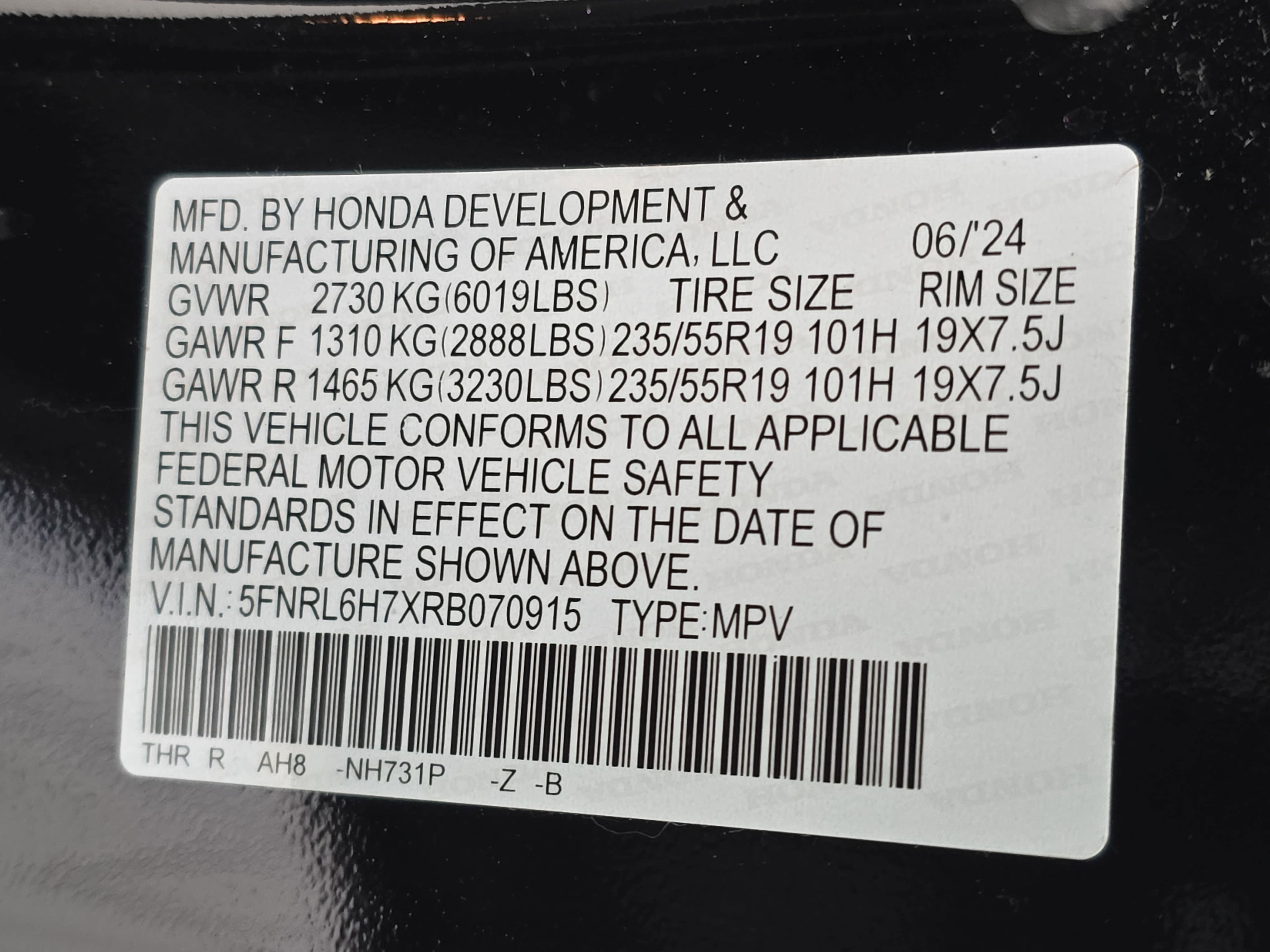 2024 Honda Odyssey Sport