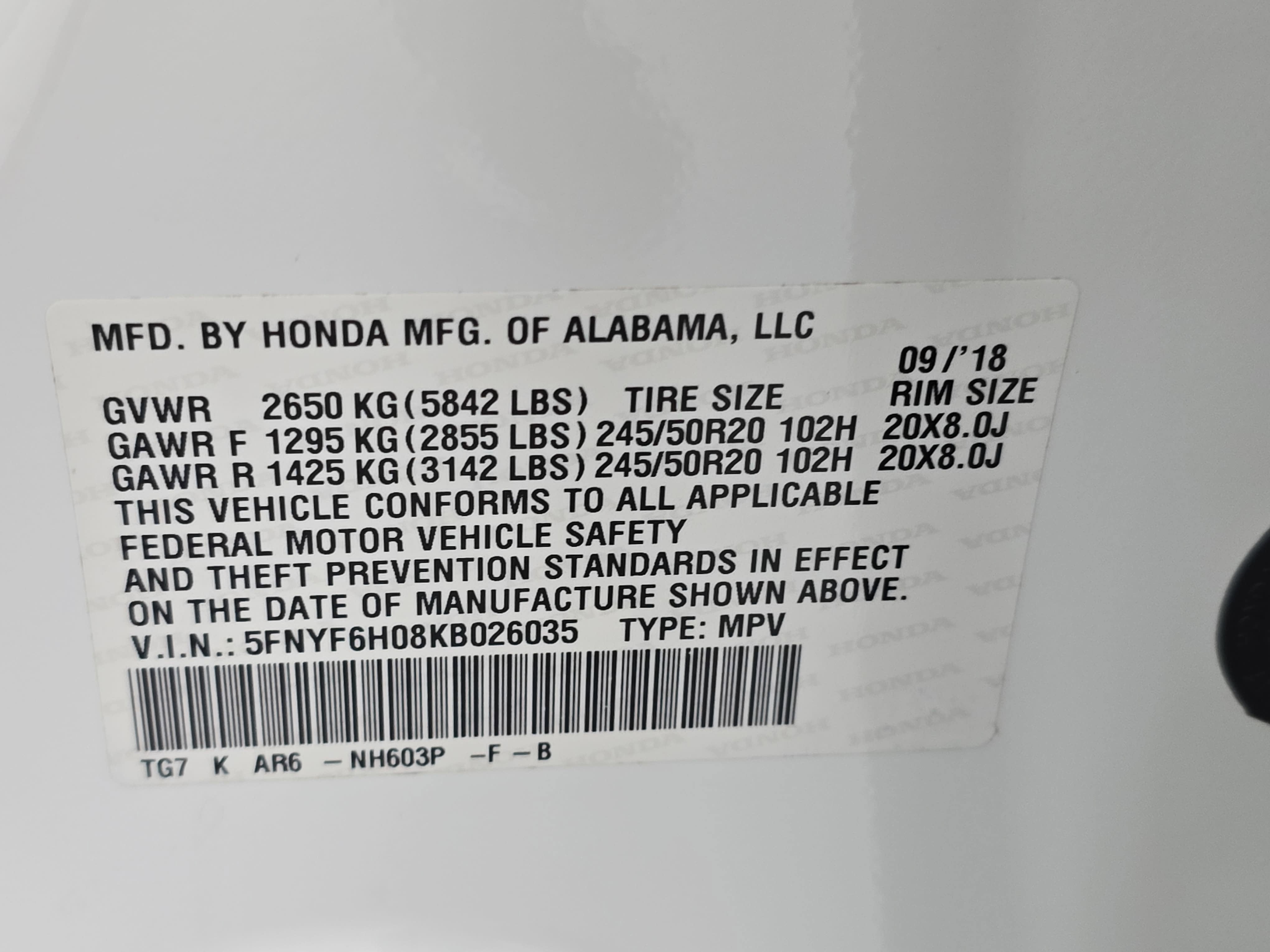 2019 Honda Pilot Elite