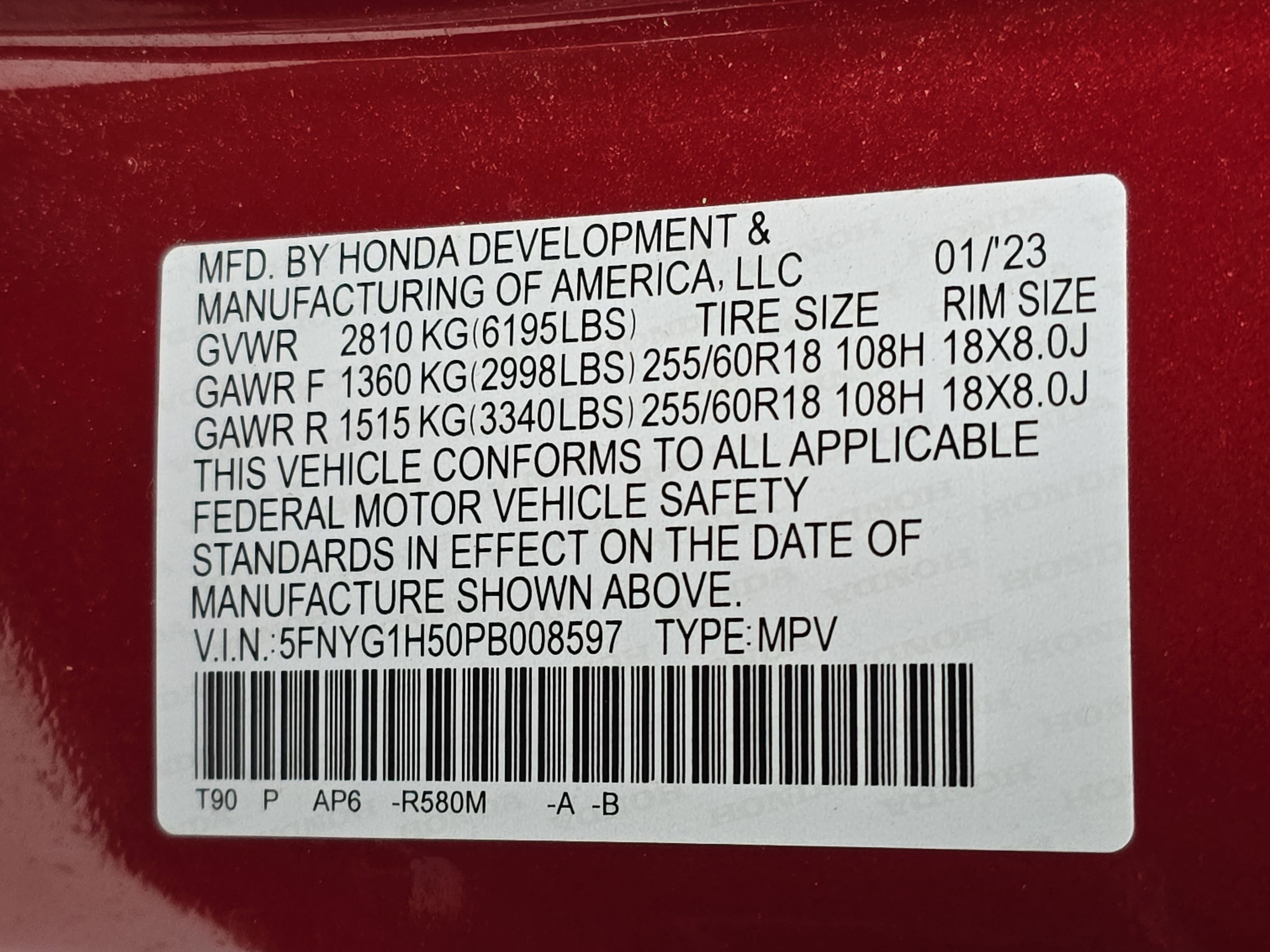 2023 Honda Pilot EX-L 7 Passenger