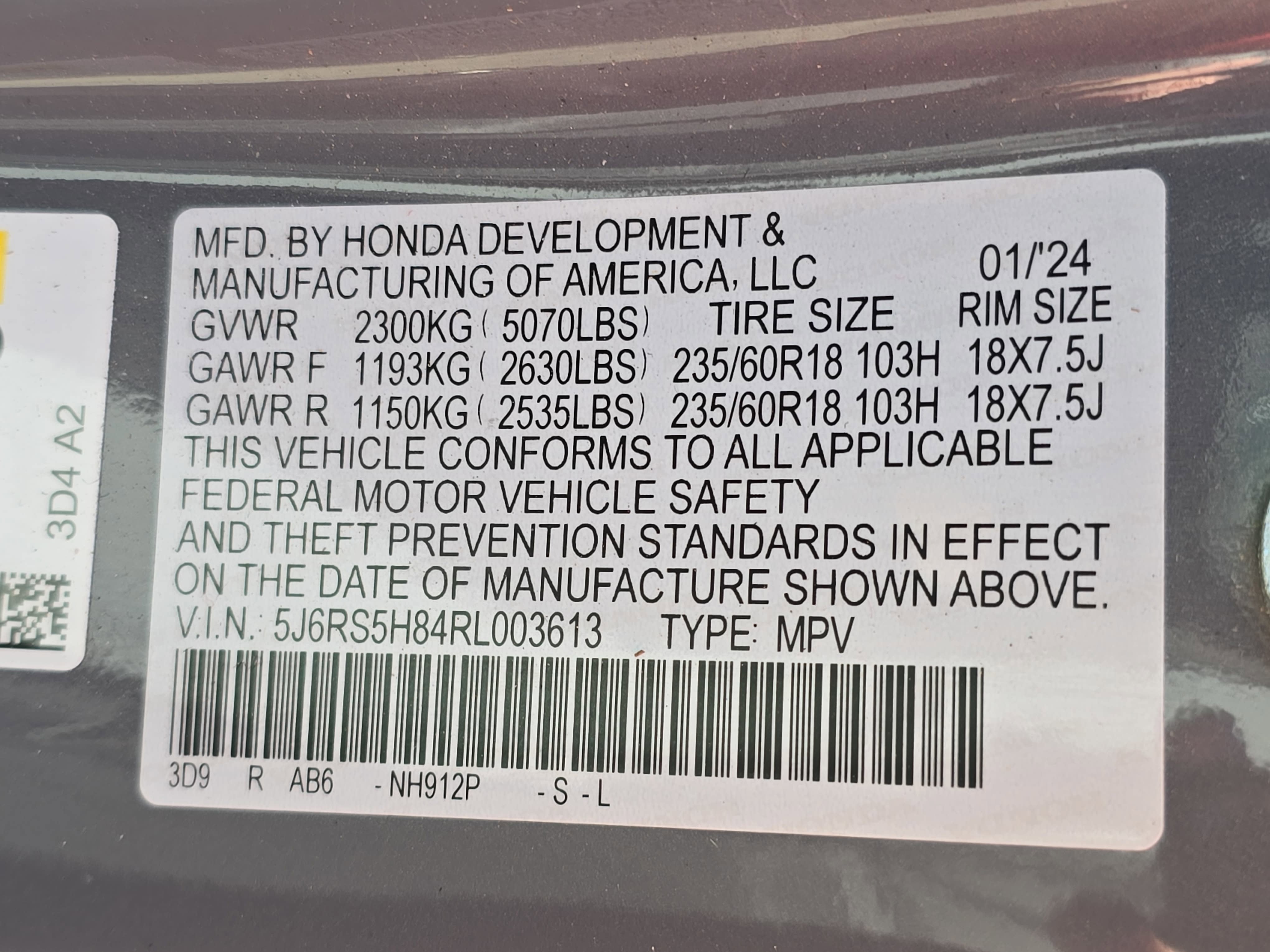 2024 Honda CR-V Hybrid Sport-L