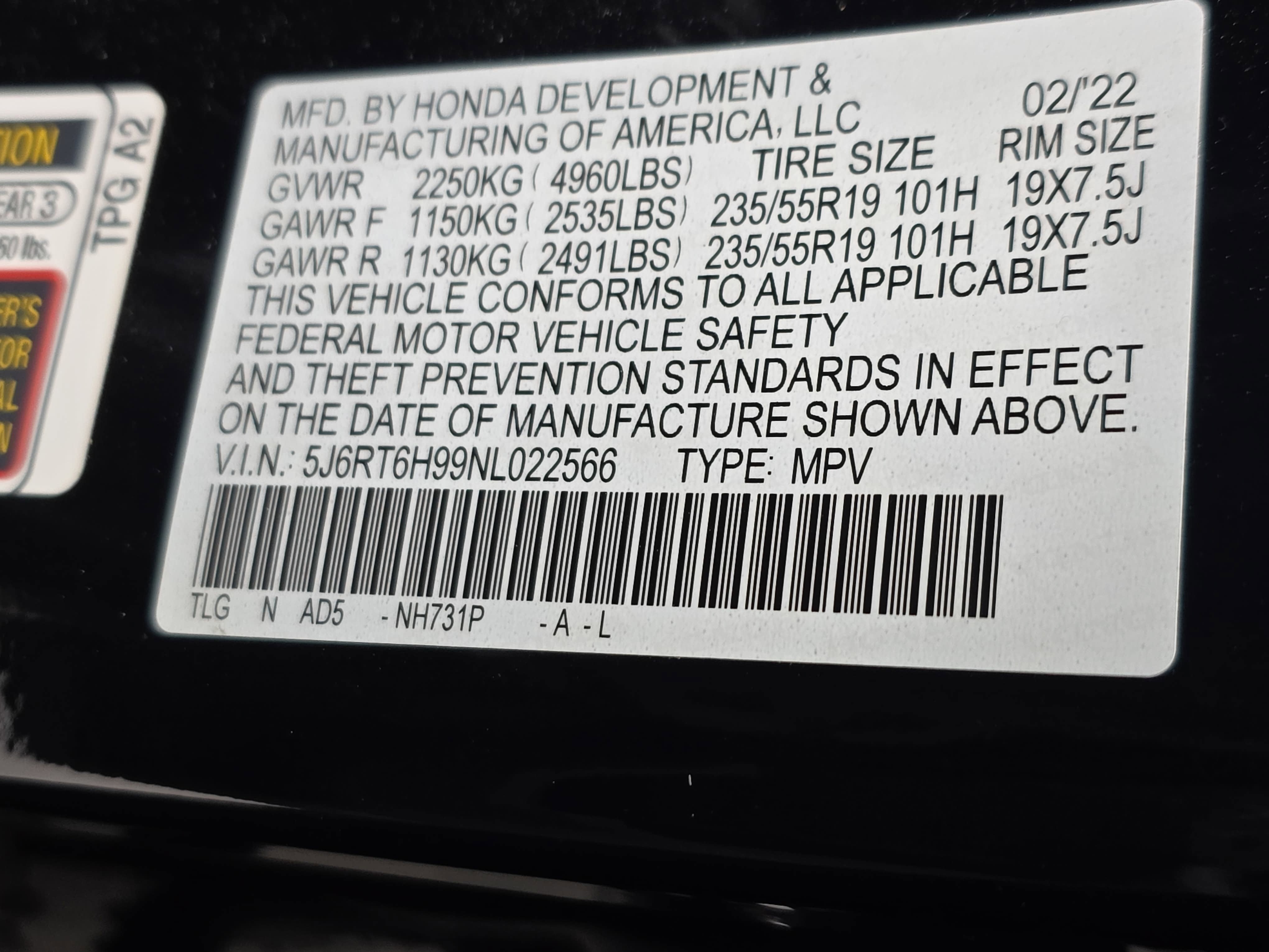 2022 Honda CR-V Hybrid Touring