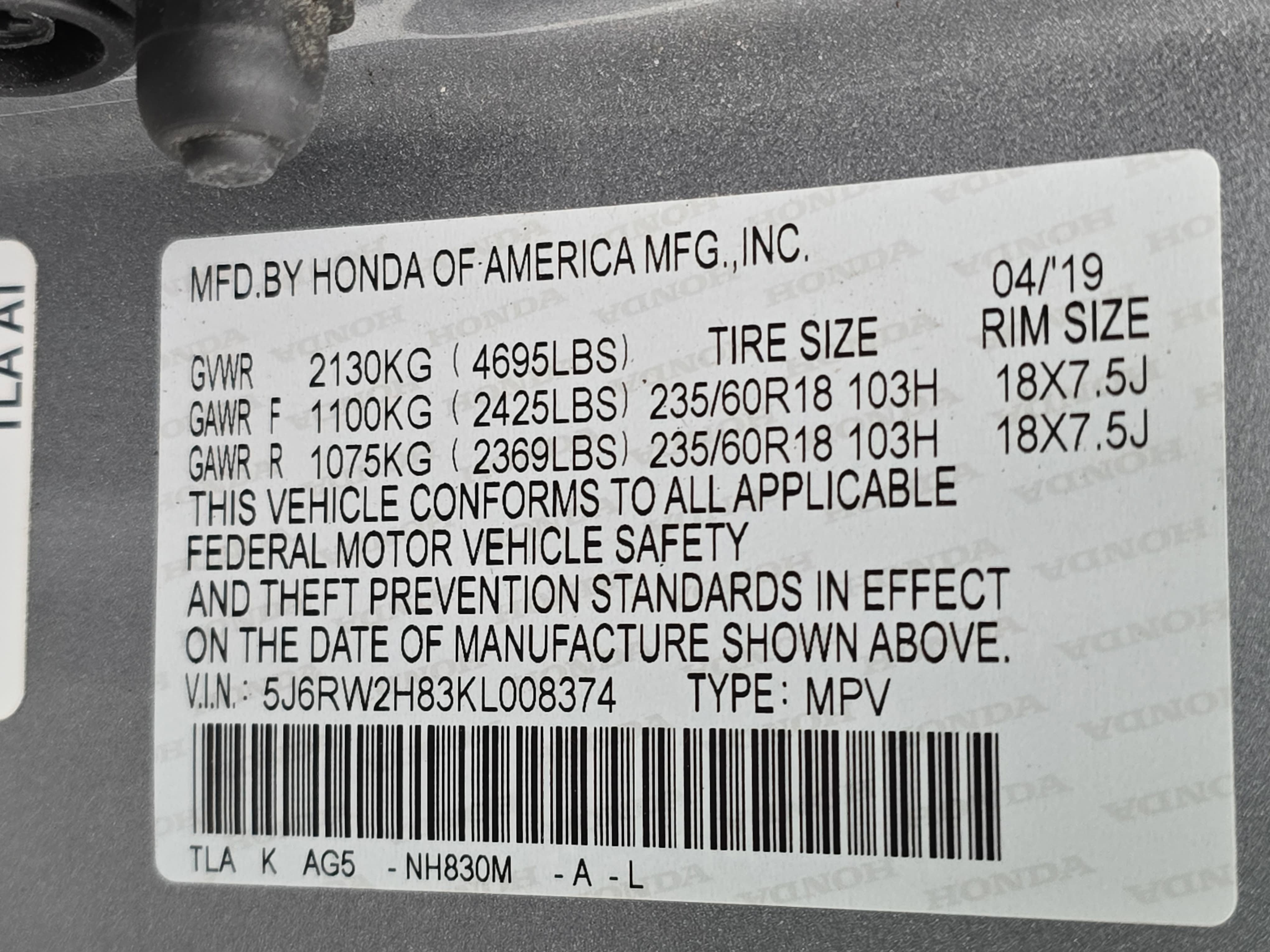 2019 Honda CR-V EX-L