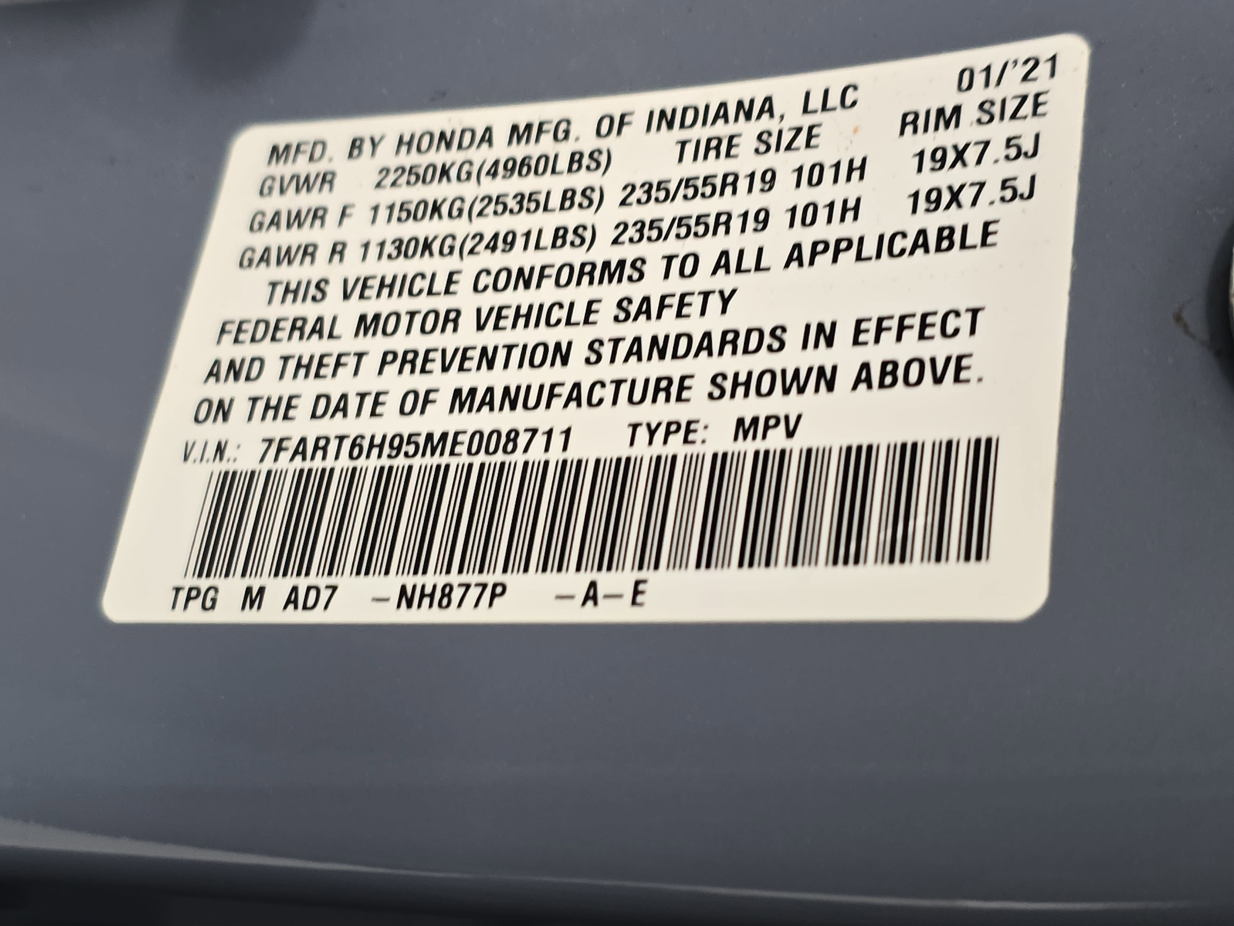 2021 Honda CR-V Hybrid Touring