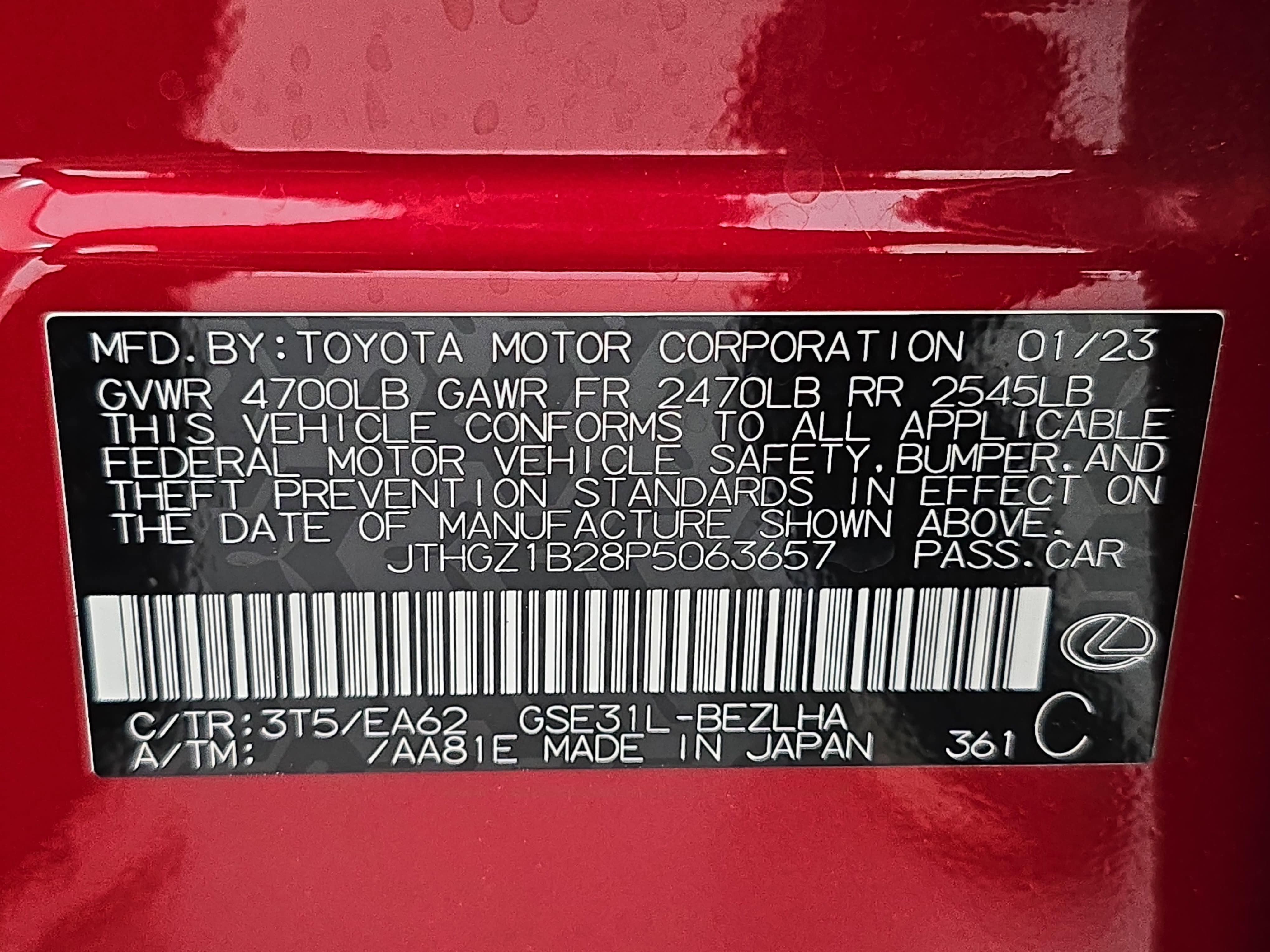 2023 Lexus IS 350 IS 350 F SPORT