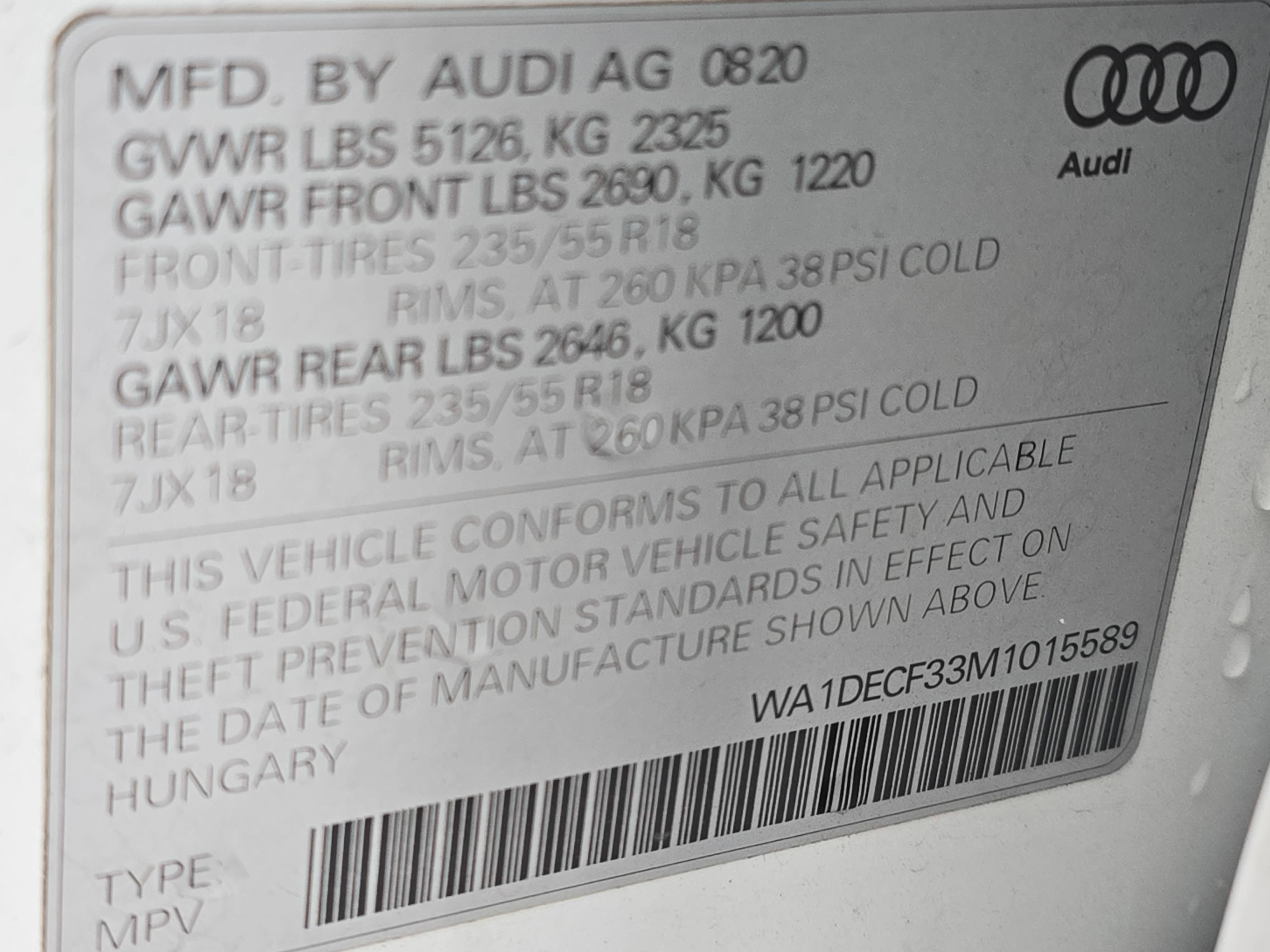 2021 Audi Q3 S line Premium