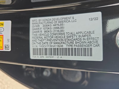 2022 Honda Accord Sedan Sport