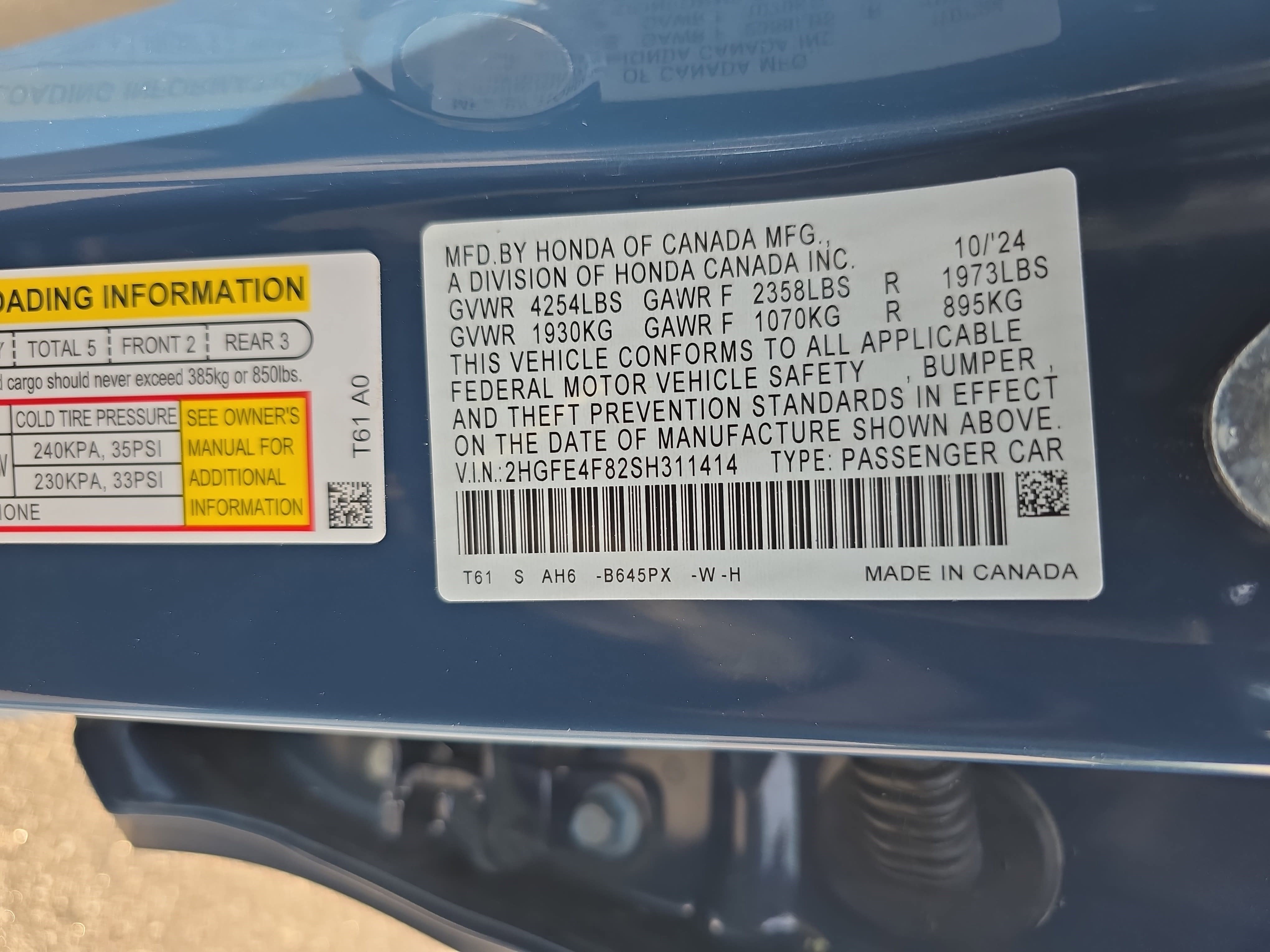 2025 Honda Civic Sedan Hybrid Sport