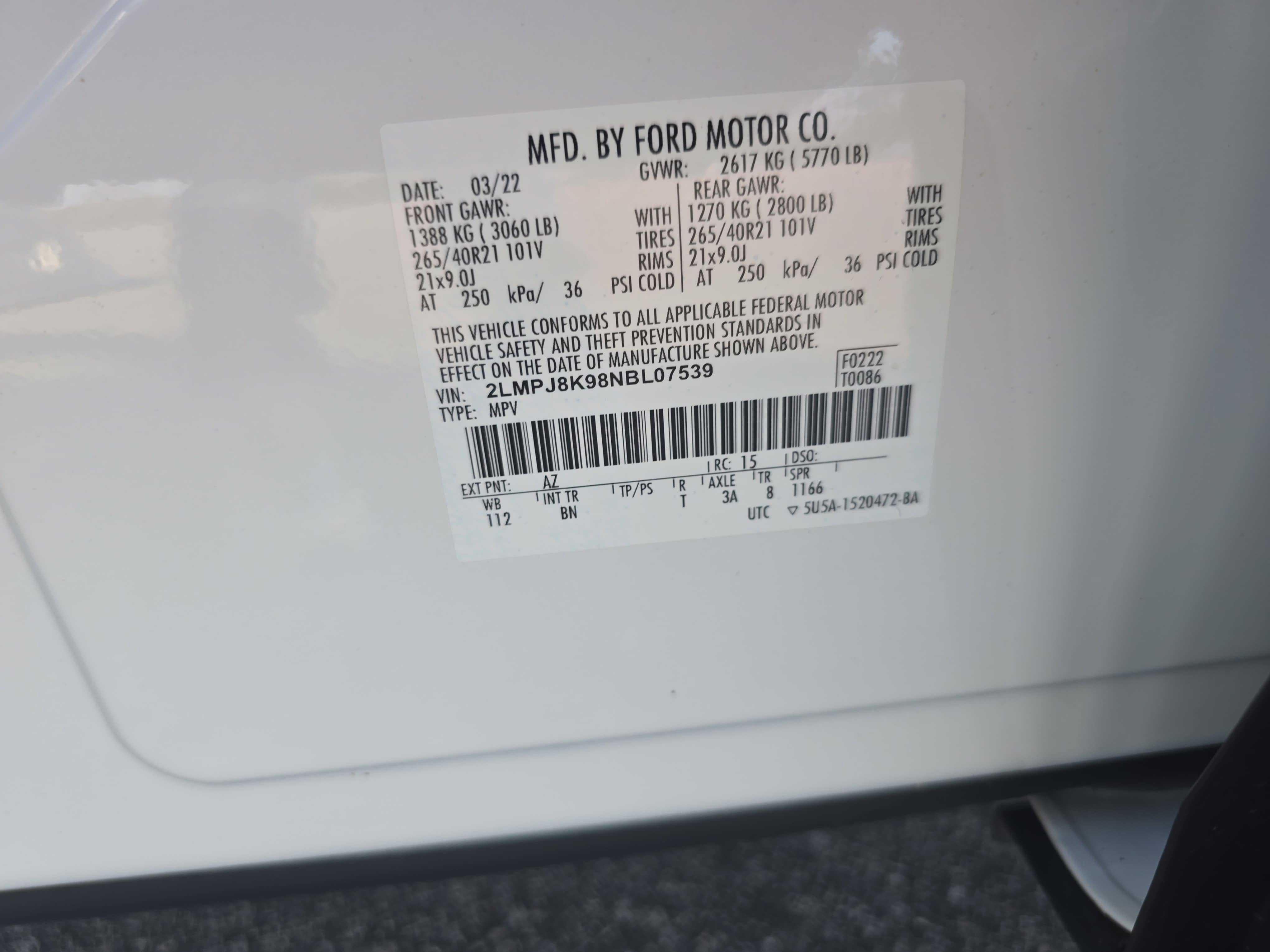 2022 Lincoln Nautilus Reserve