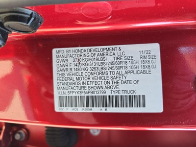 2023 Honda Ridgeline RTL