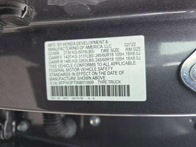 2022 Honda Ridgeline RTL-E