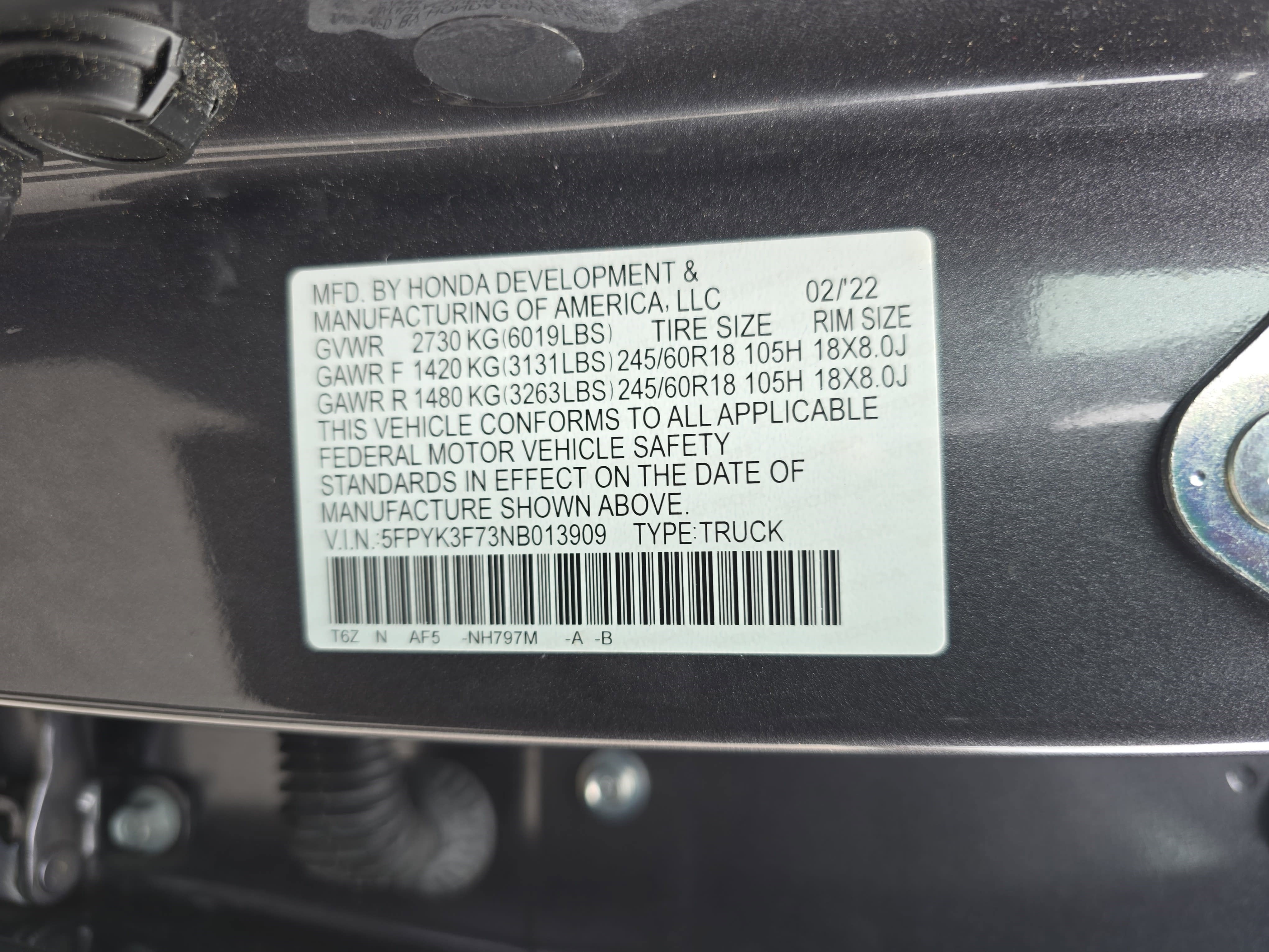 2022 Honda Ridgeline RTL-E