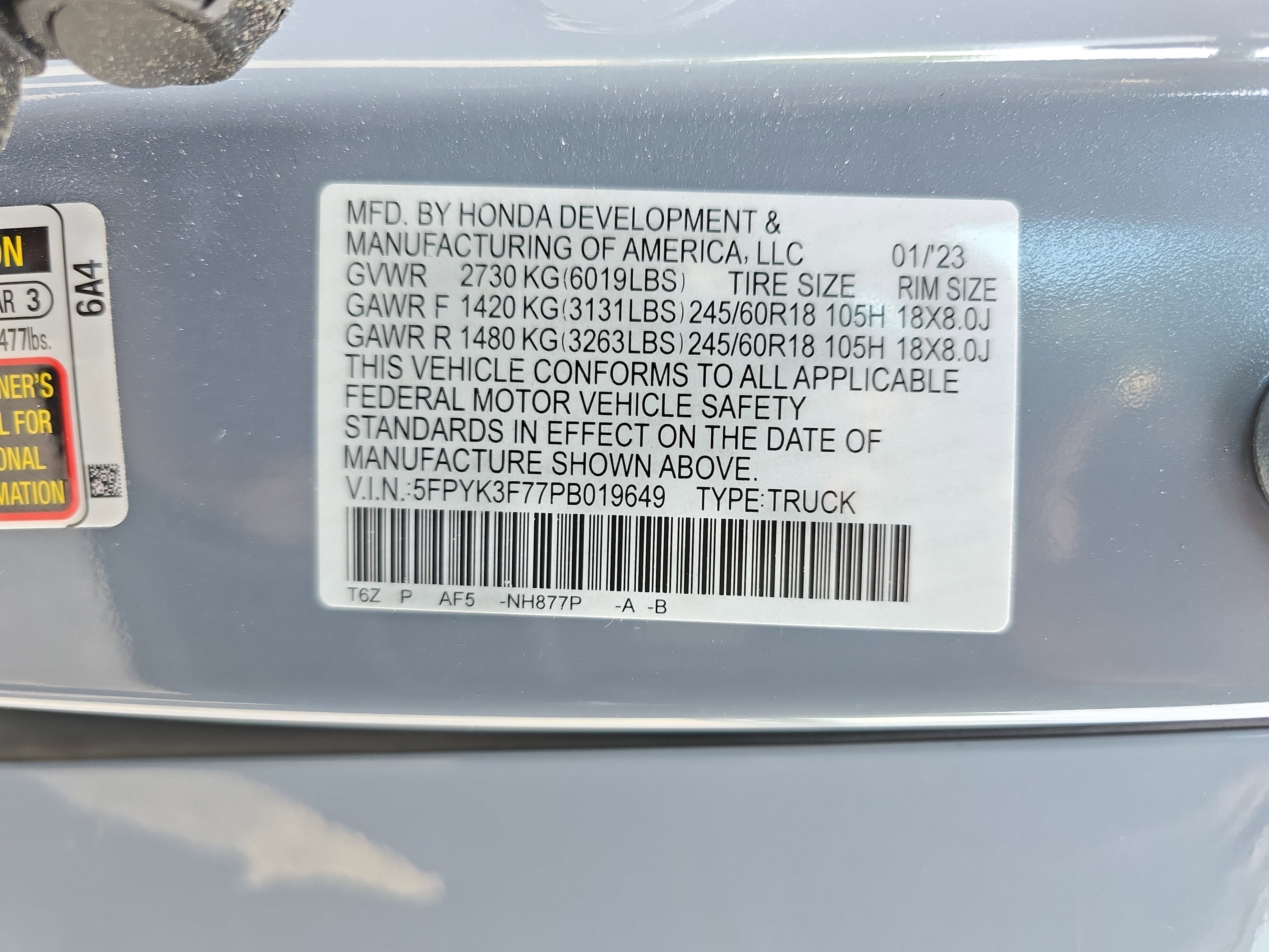 2023 Honda Ridgeline RTL-E