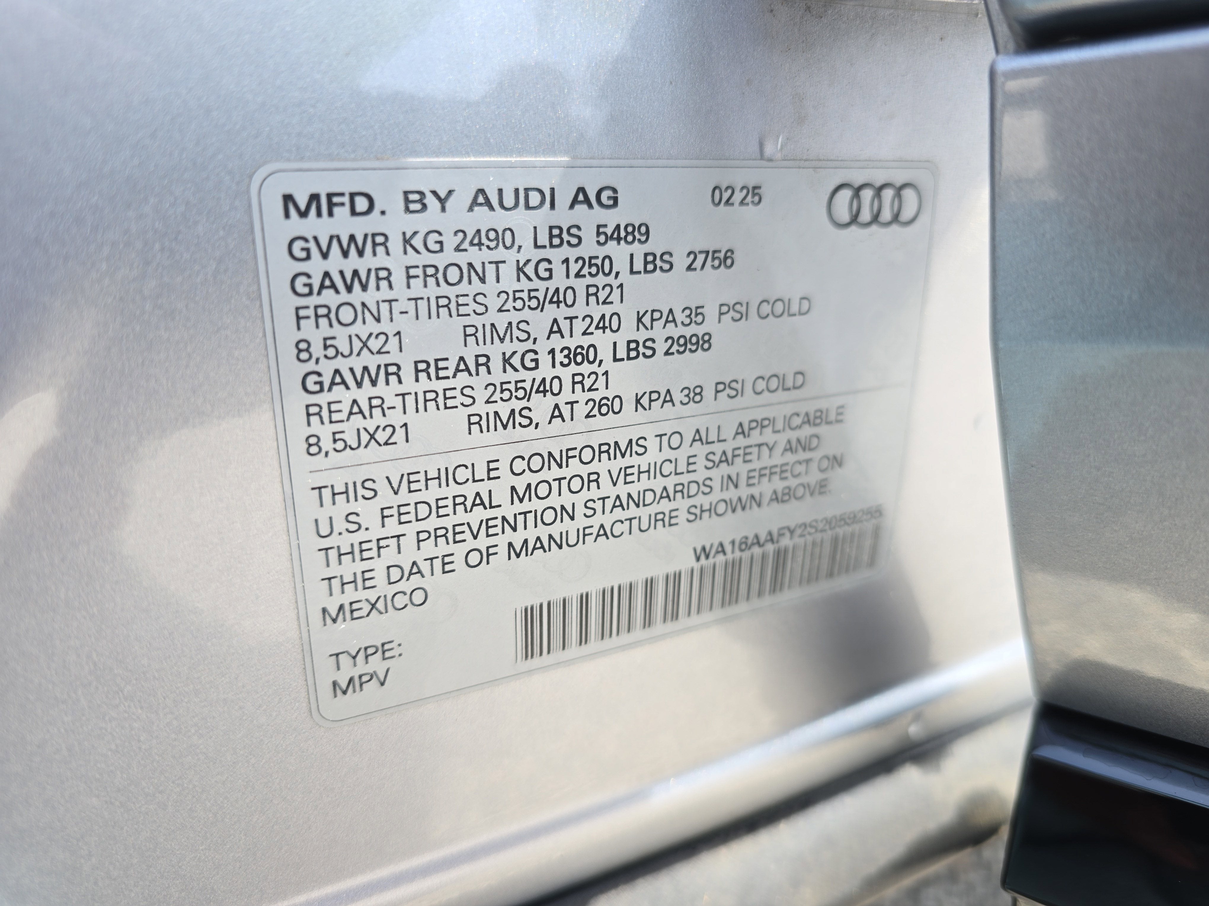 2025 Audi Q5 Sportback S line Prestige