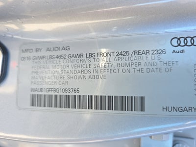 2016 Audi S3 Premium Plus