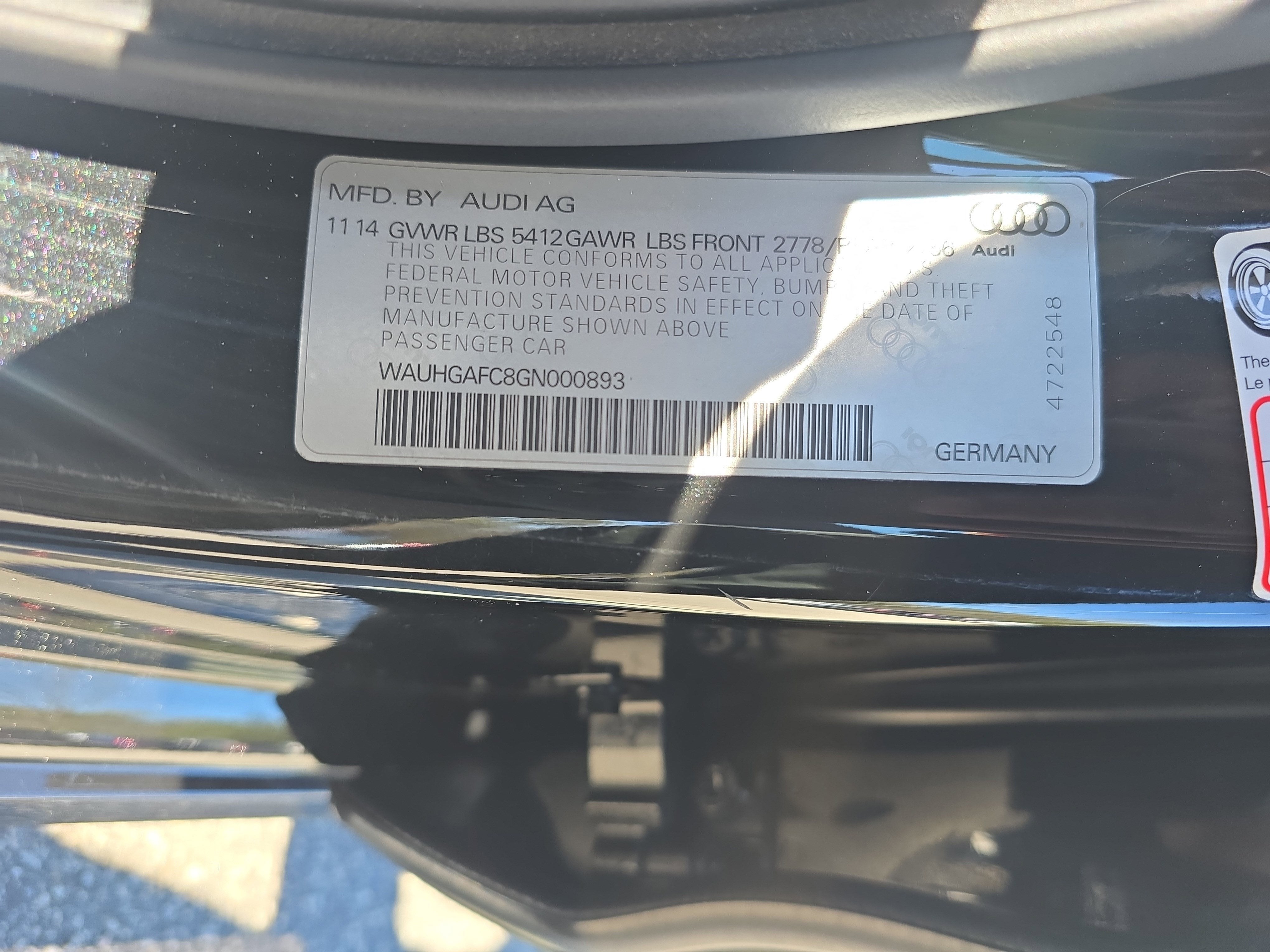 2016 Audi A6 3.0T Prestige