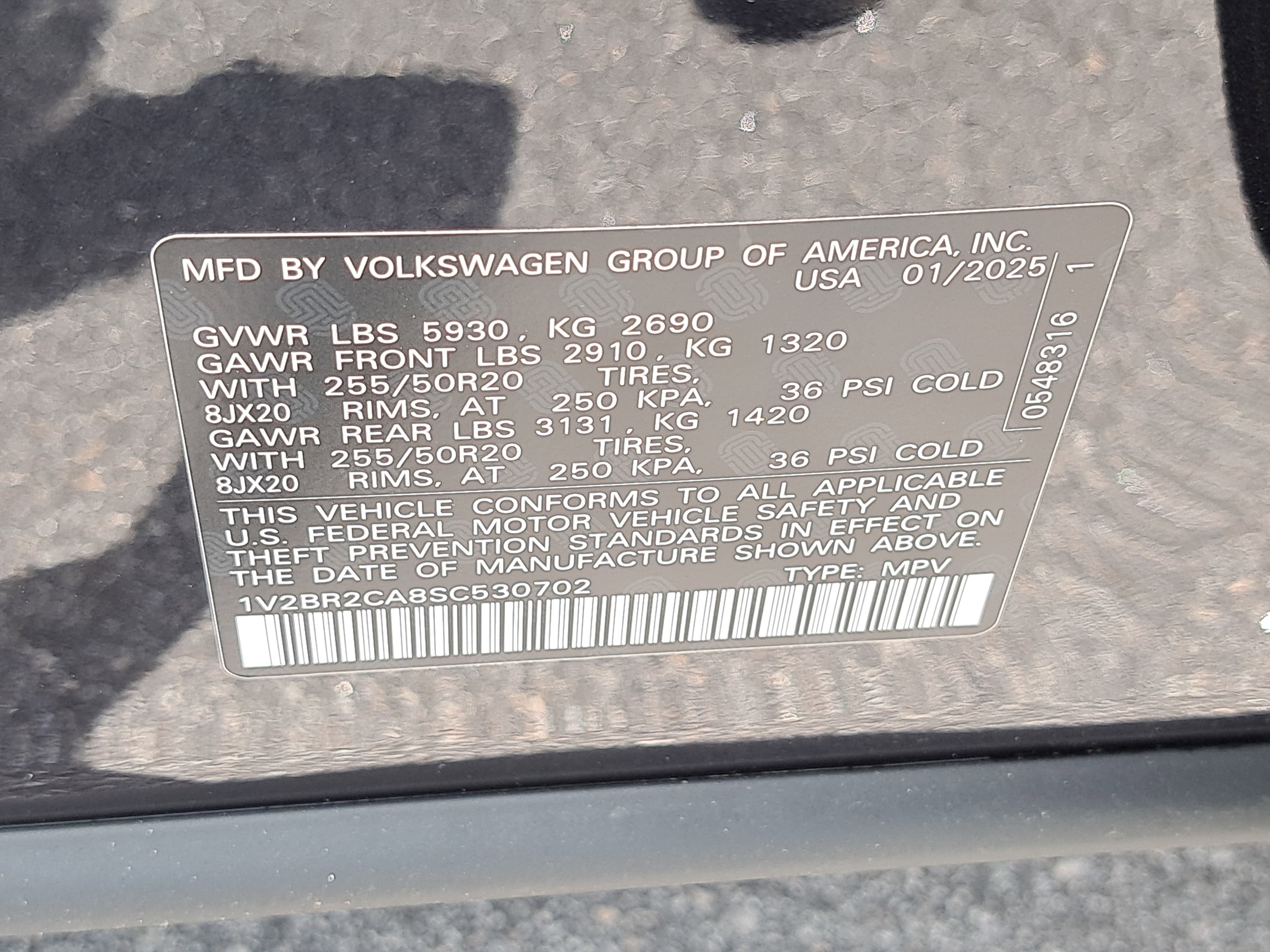 2025 Volkswagen Atlas 2.0T SEL
