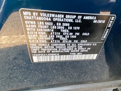 2018 Volkswagen Atlas 2.0T SE