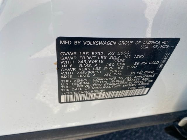 2025 Volkswagen Atlas 2.0T SE