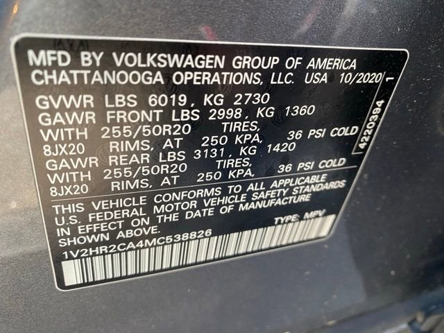 2021 Volkswagen Atlas 3.6L V6 SE w/Technology