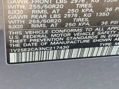 2022 Volkswagen Atlas Cross Sport 3.6L V6 SEL R-Line