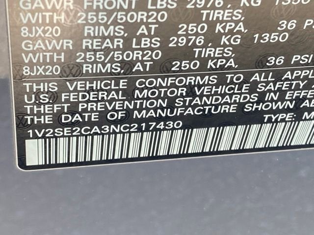 2022 Volkswagen Atlas Cross Sport 3.6L V6 SEL R-Line