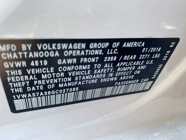 2016 Volkswagen Passat 1.8T S