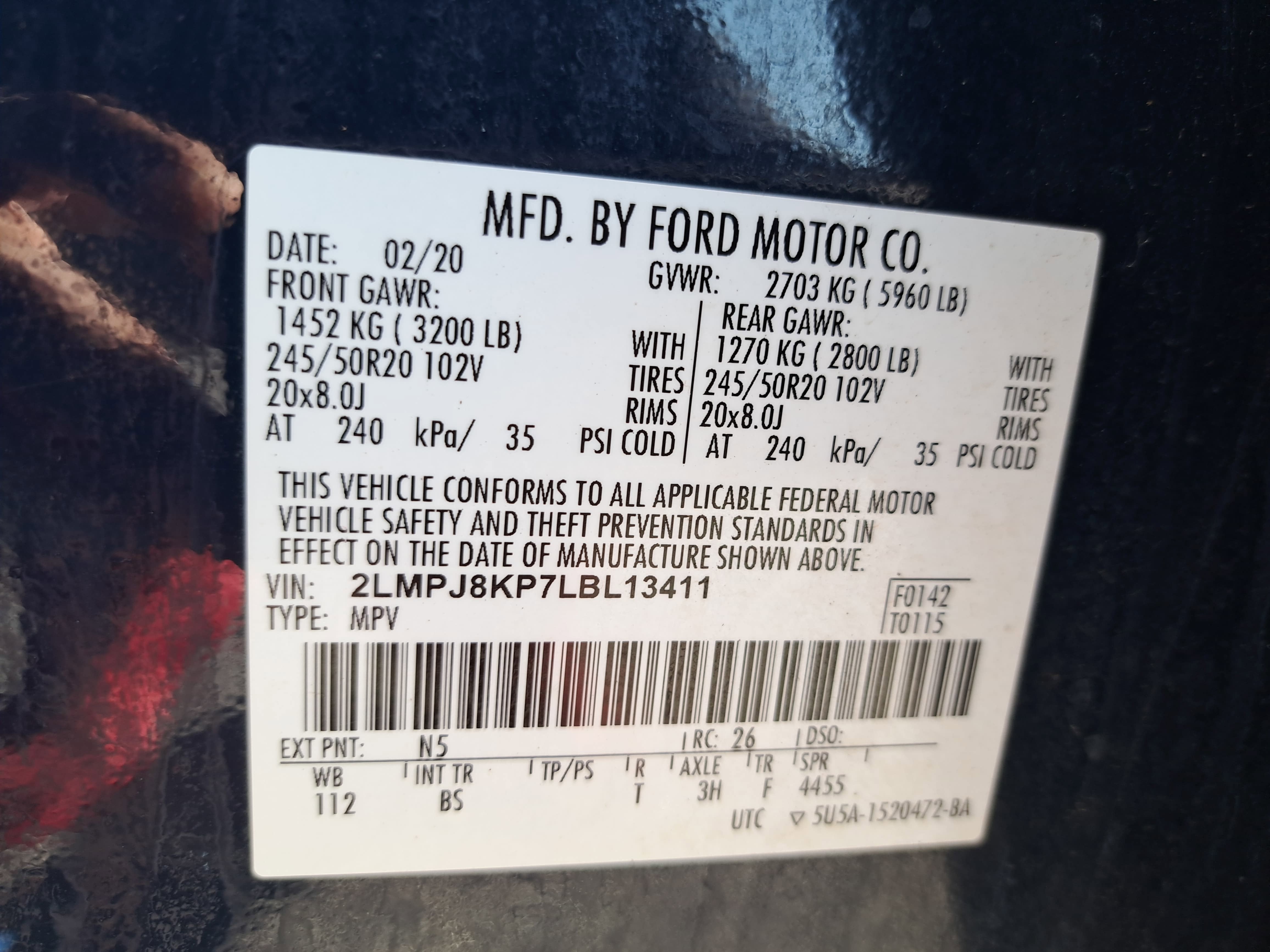 2020 Lincoln Nautilus Reserve