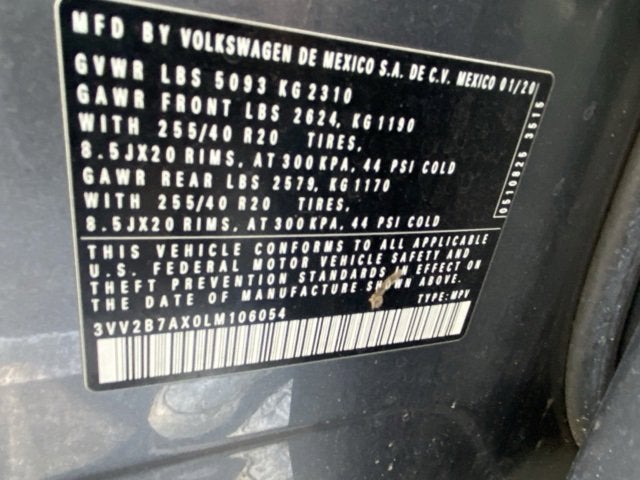 2020 Volkswagen Tiguan SE R-Line Black